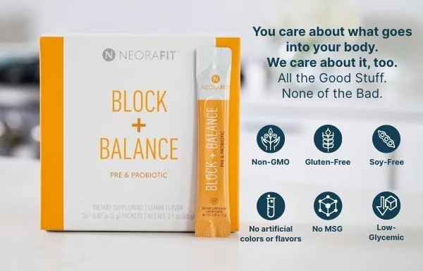 NeoraFit™ Block + Balance Pre & Probiotic Powder – Weight Loss Supplements -NEW!