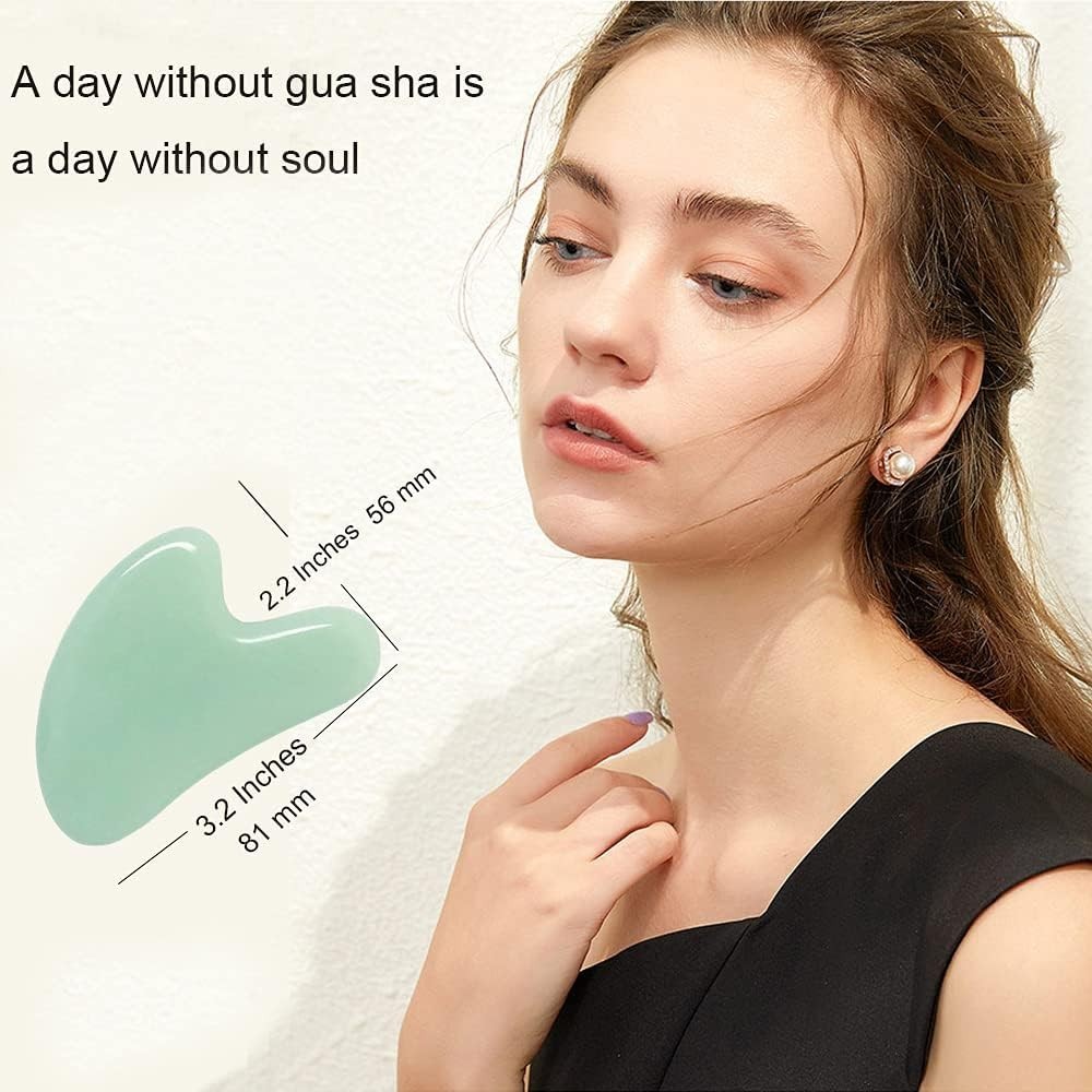 Gua Sha Jade Massage Tool: All-Natural Facial & Body Treatment for Ageless Skin