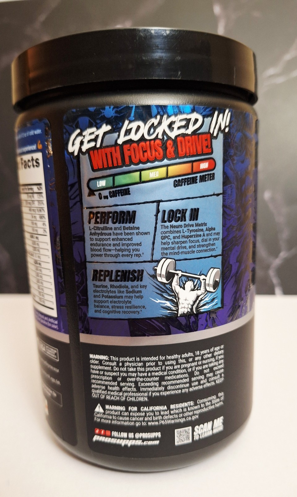 ProSupps Dr. Jekyll Nightmare Stim-Free Preworkout,Blue Razz,30 Serv,07/2027✨️