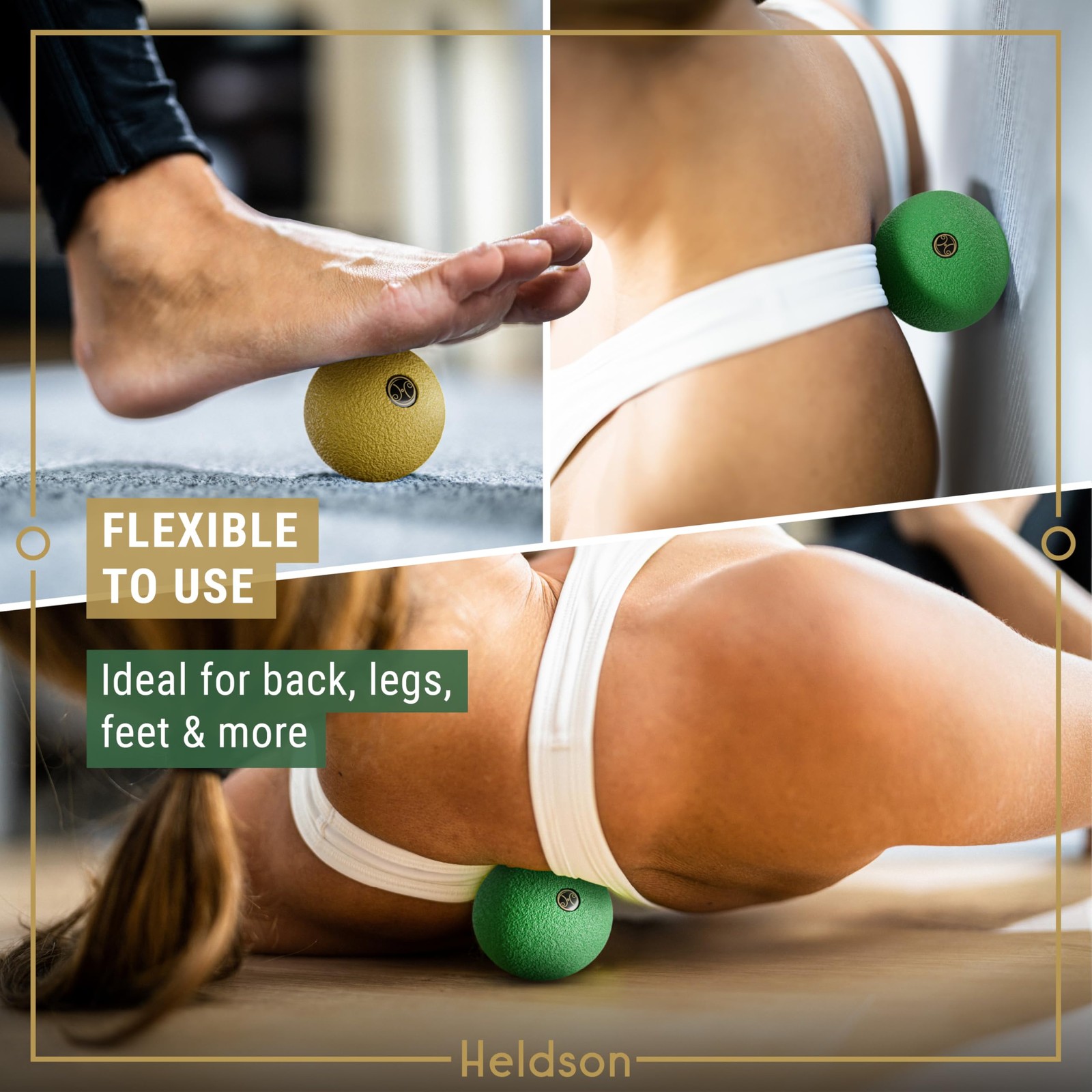 HELDSON® EPP Fascia Massage Balls Set [6cm & 8cm] – Trigger Yellow & Green