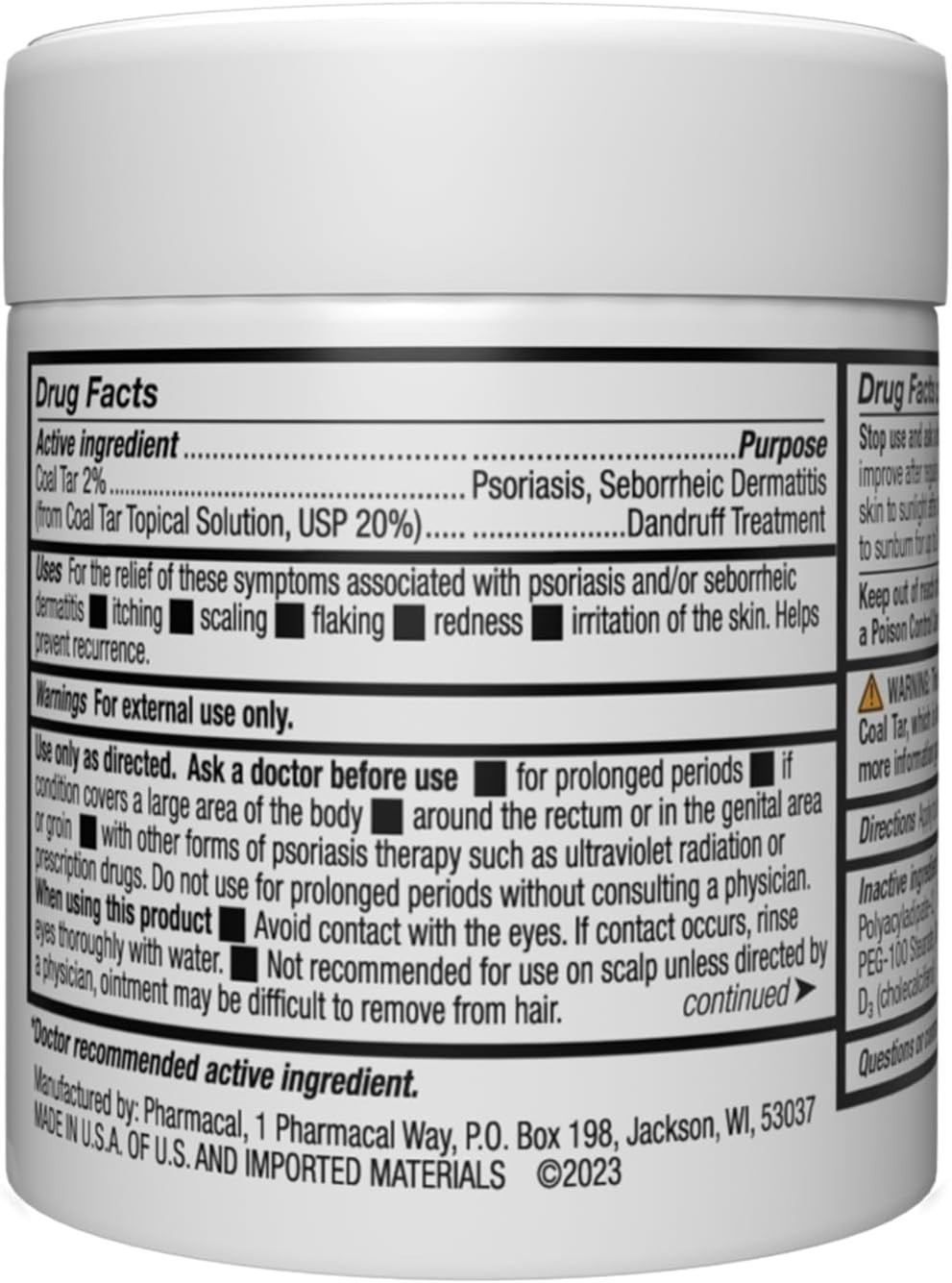 MG217 Psoriasis Coal Tar OINTMENT Intensive Strength 4 oz NEW LOOK!