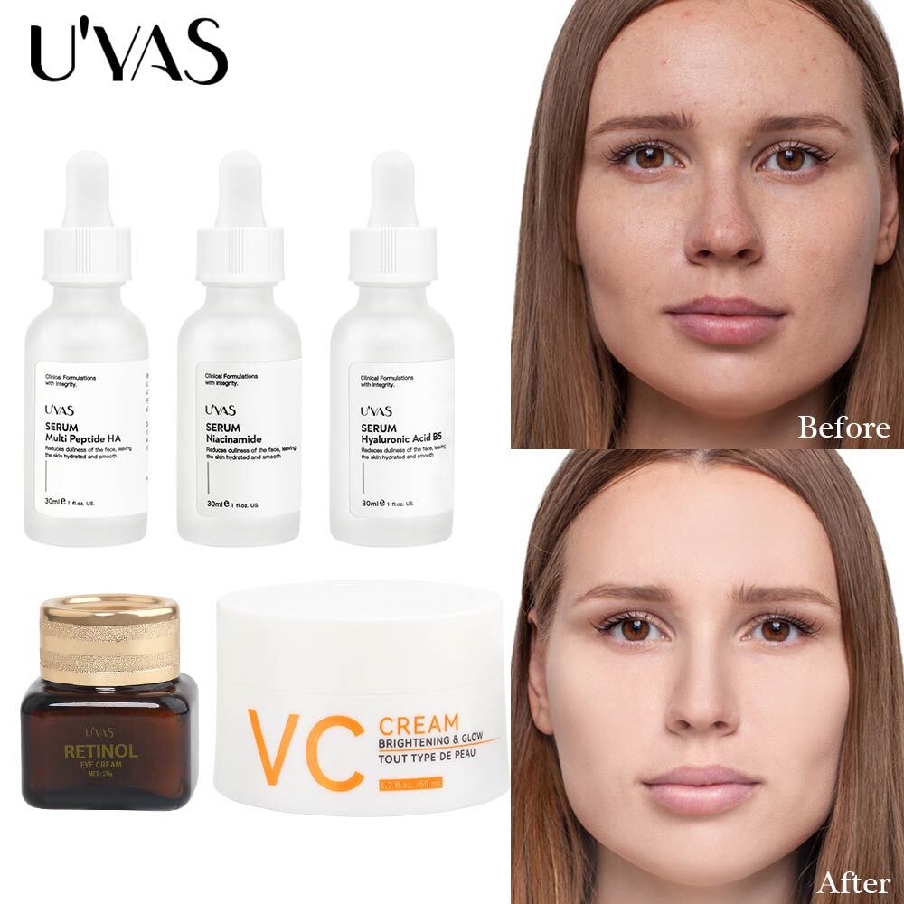 5PCS Essence Face Cream Eye Cream Set For All Skin Types Improve Damaged Skin