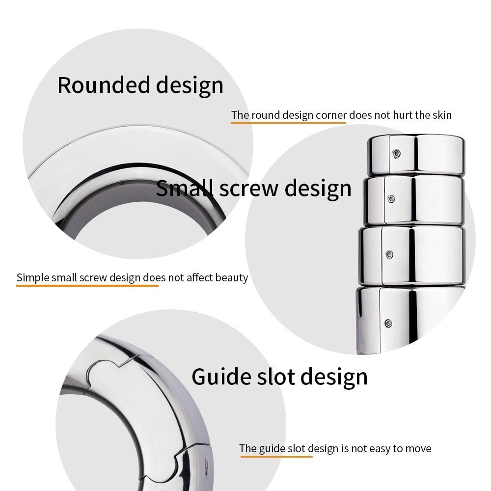 Stainless Steel Penis Ball Stretcher Scrotum Ring Pendant Weight for Male Delay