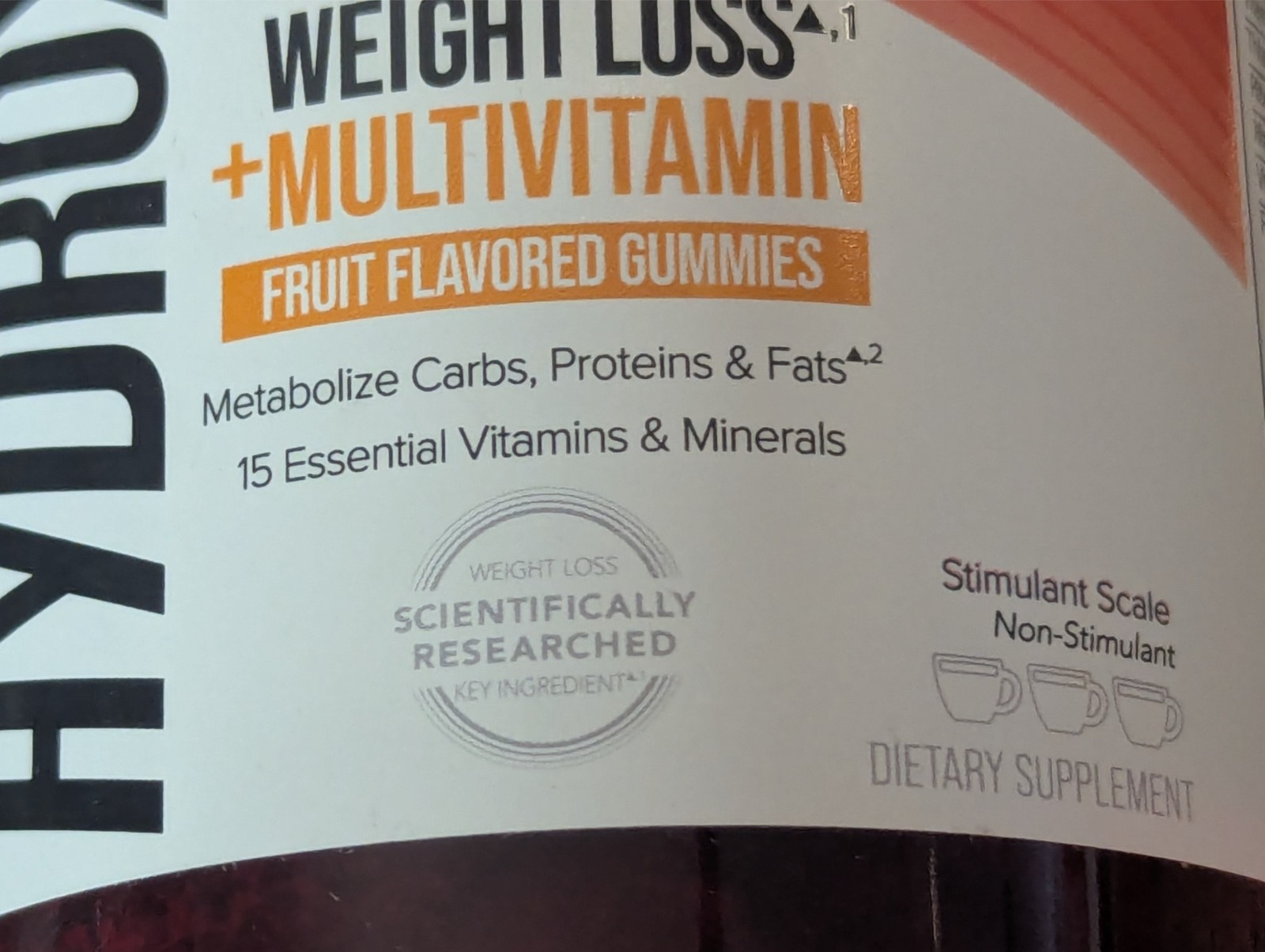 HydroxyCut Weight Loss Multivitamin Fruit Flavored Gummies 90 ct exp: 02/2027