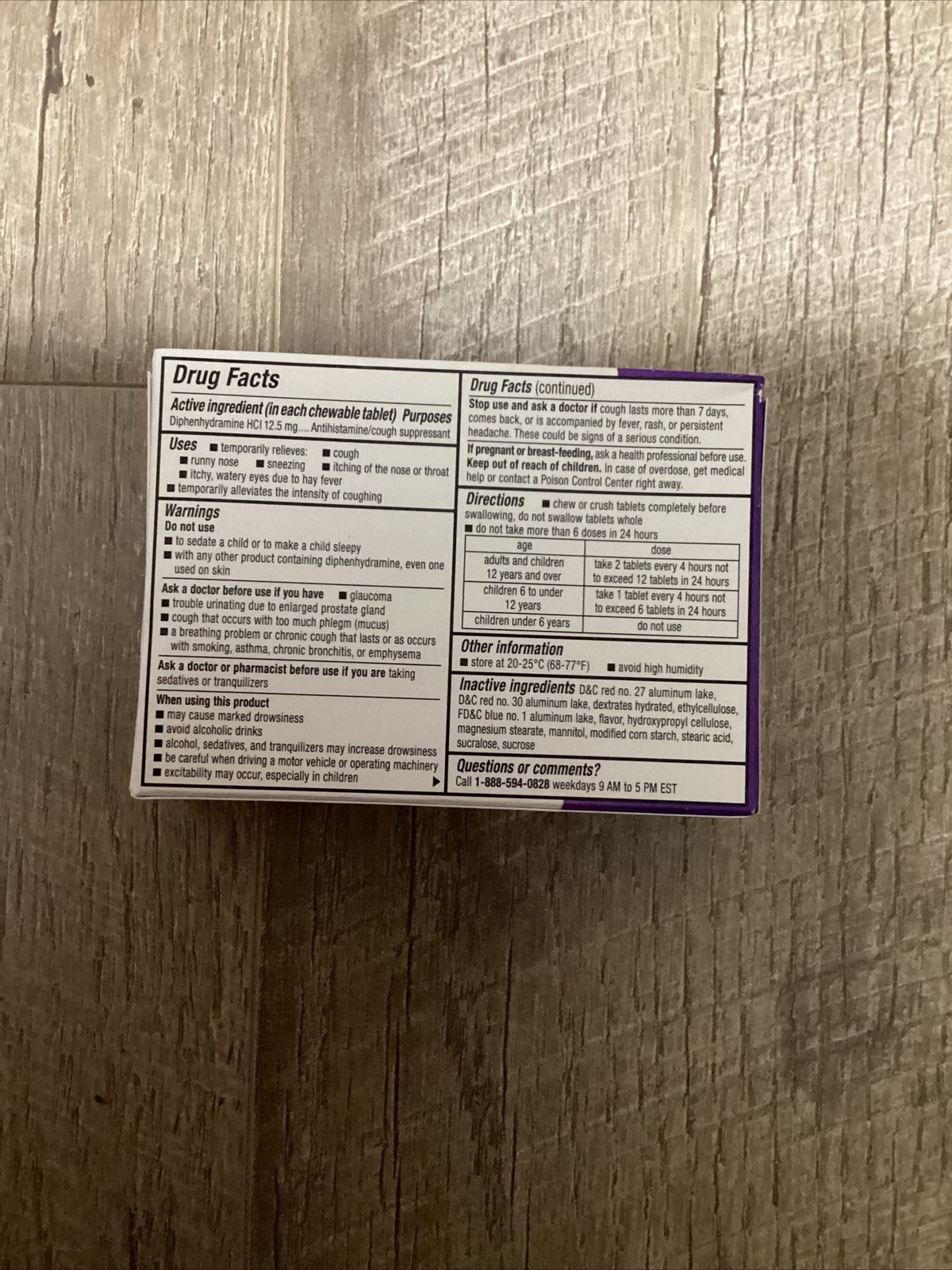 Dimetapp Chewable Cough Allergy Medicine, Antihistamine, Grape Flavor 05/2027