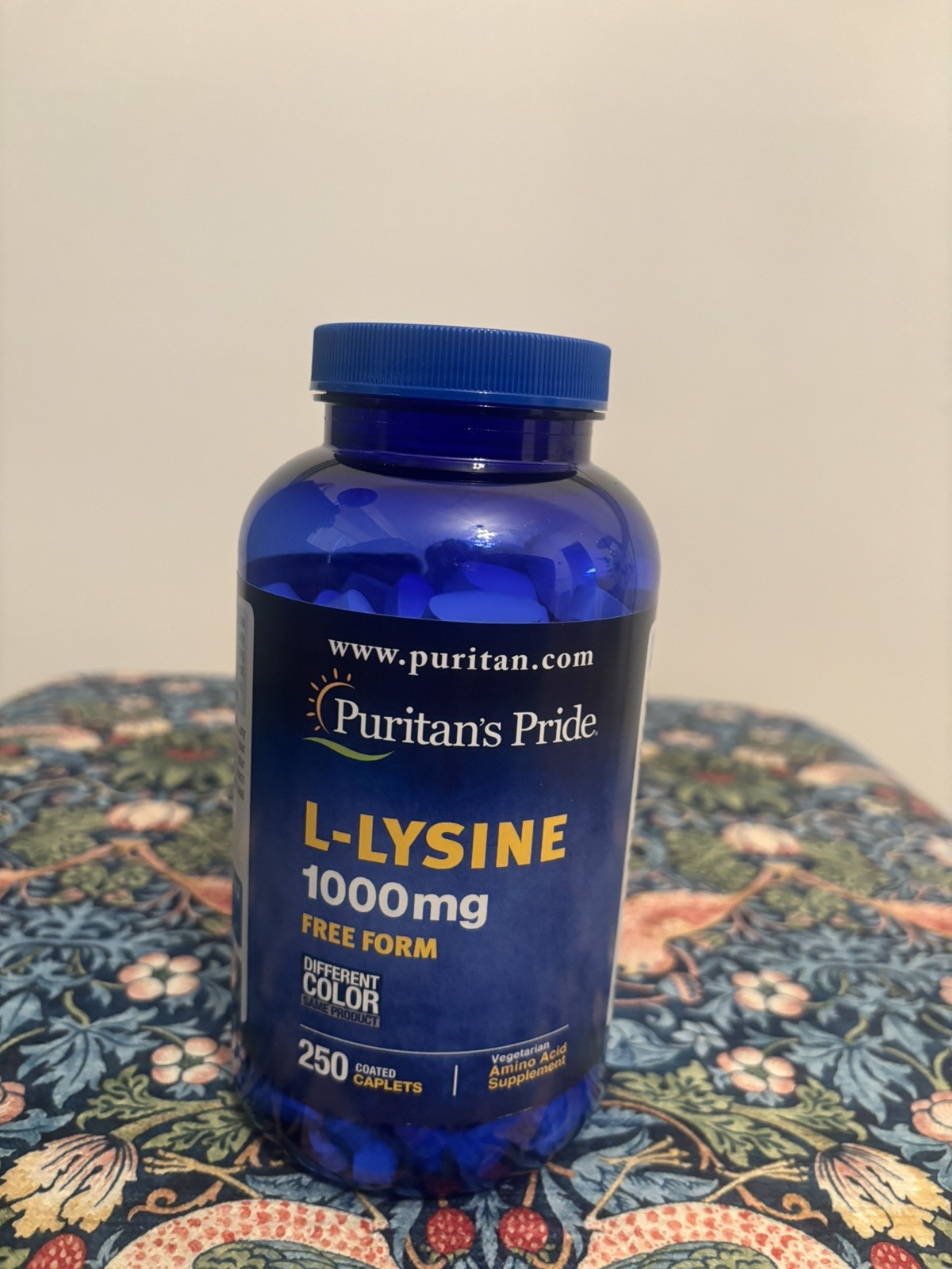Puritan’s Pride L-Lysine 1000 mg – 250 Caplets – FREE SHIPPING