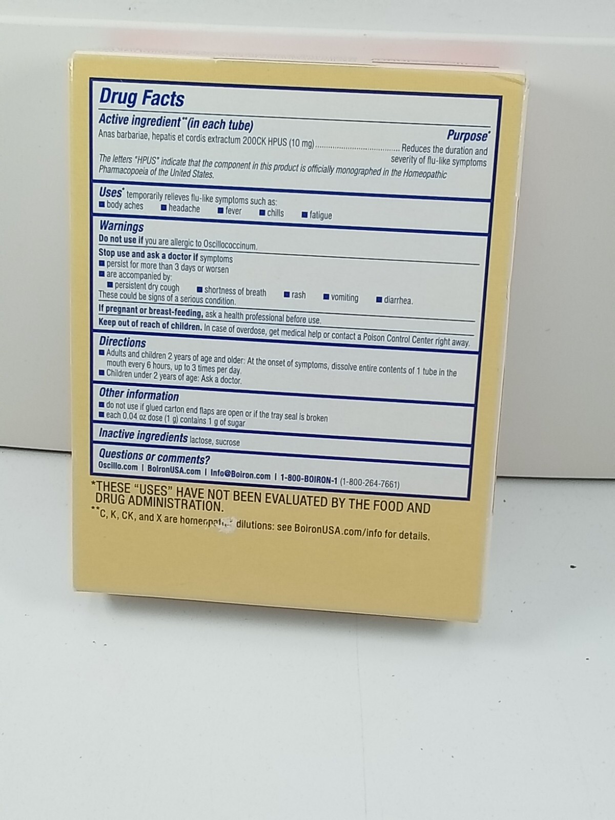Boiron Oscillococcinum Homeopathic Medicine for Flu-like Symptoms, 12ct Exp 2029
