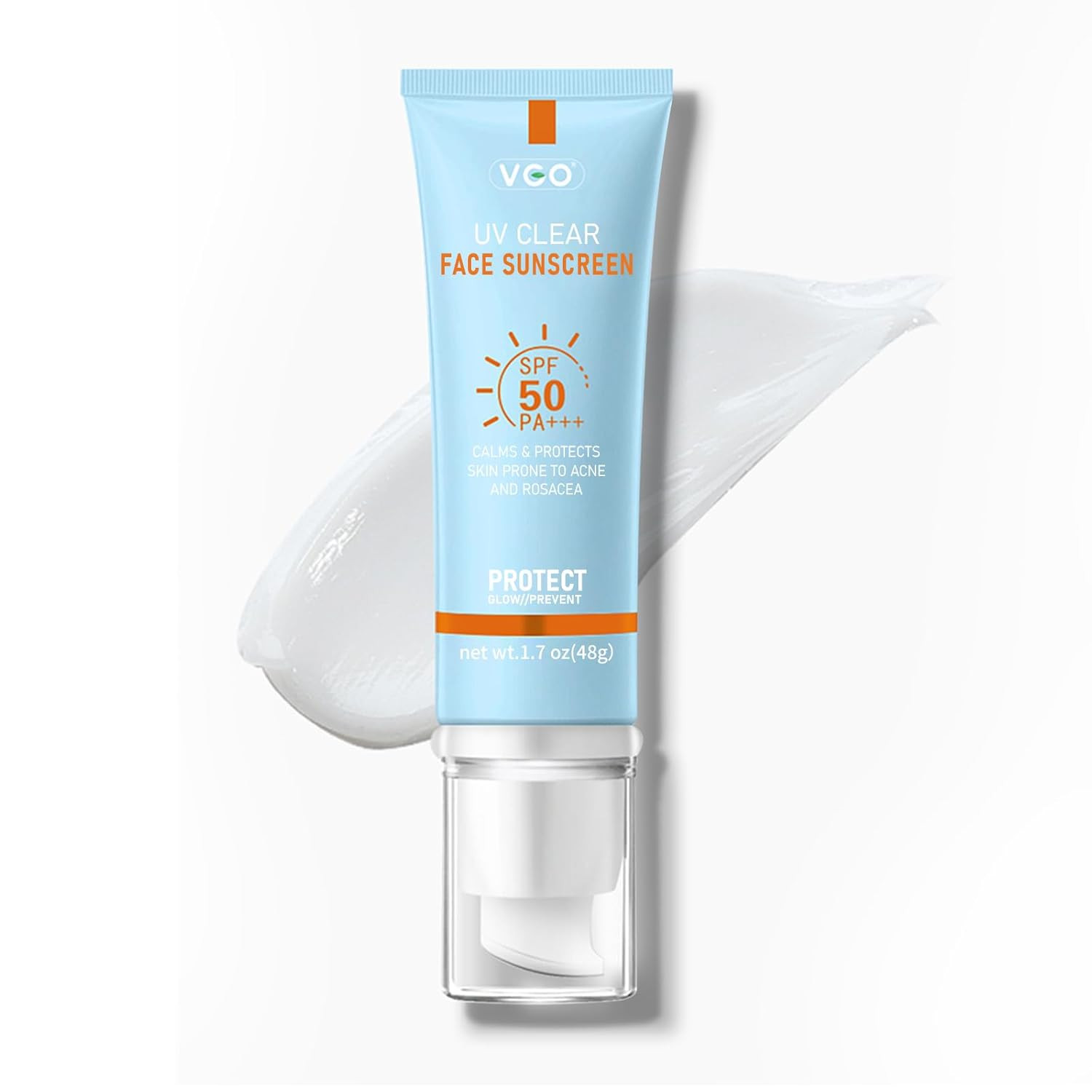 VGO Clear Face Sunscreen SPF 50, Hydrating Sun Essence Leaves No Sticky Feeling