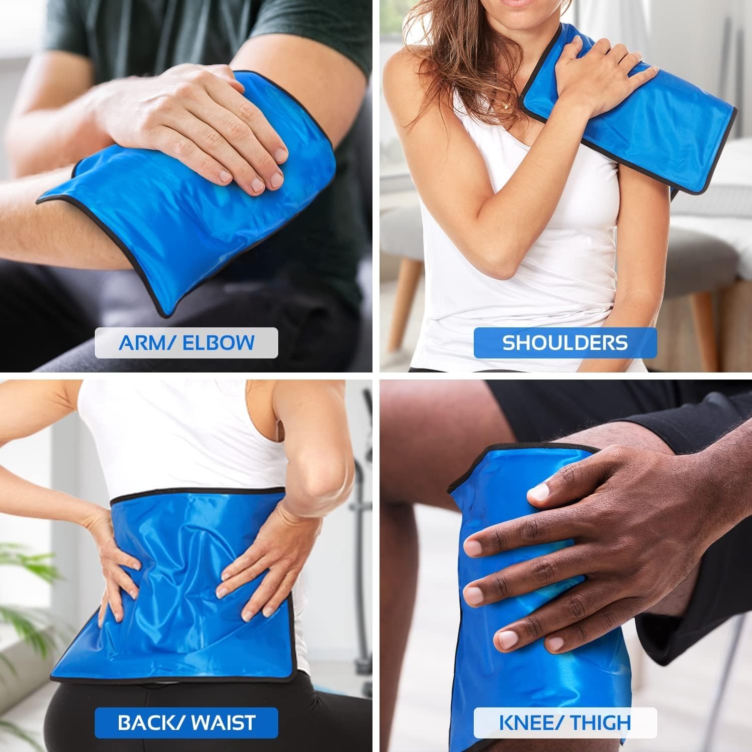 Flexible XL Gel Ice Pack Set – Hot & Cold Compress for Injury Recovery