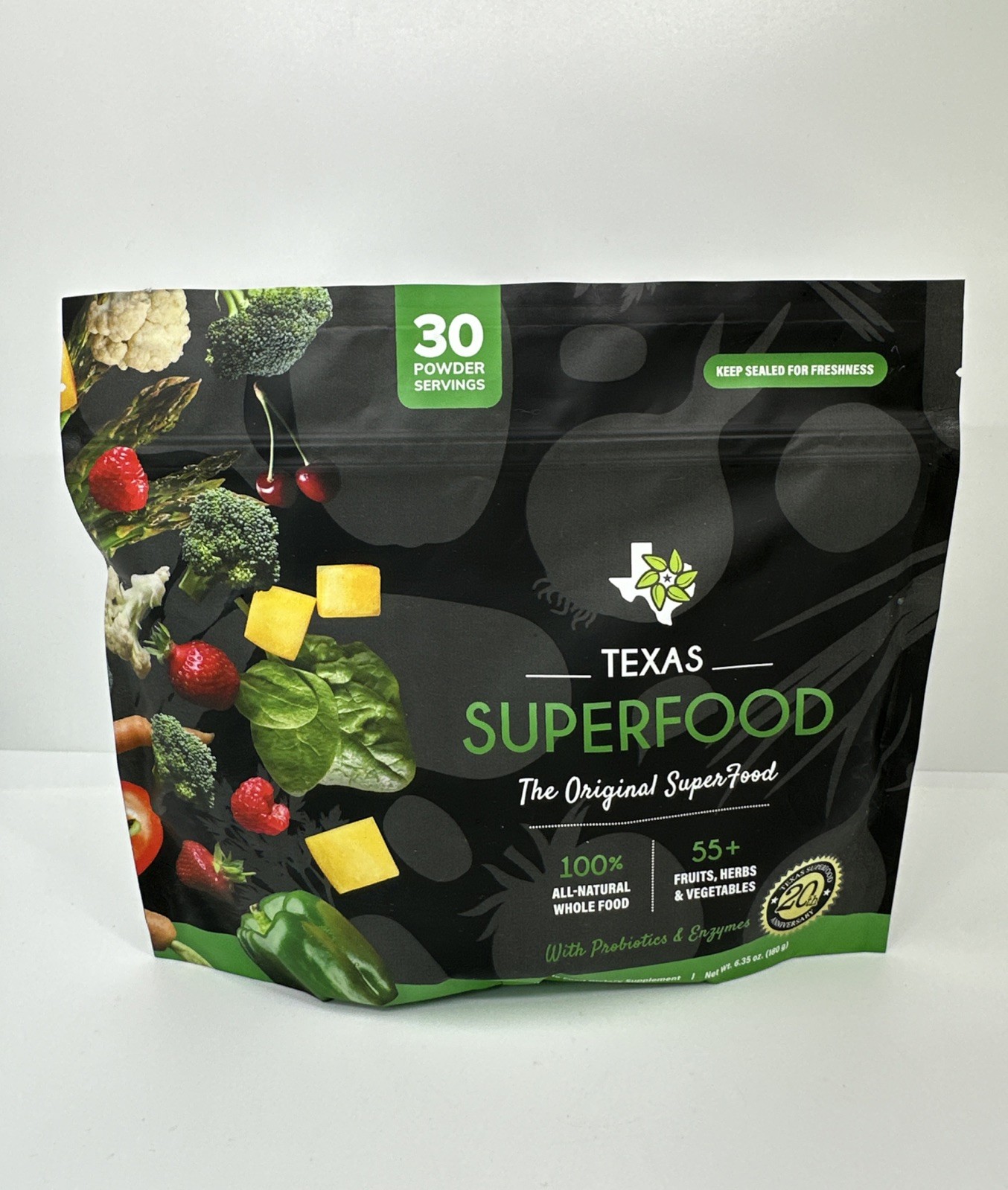 Exp08/2027 Texas SuperFood – Original Superfood (30) Powder Servings