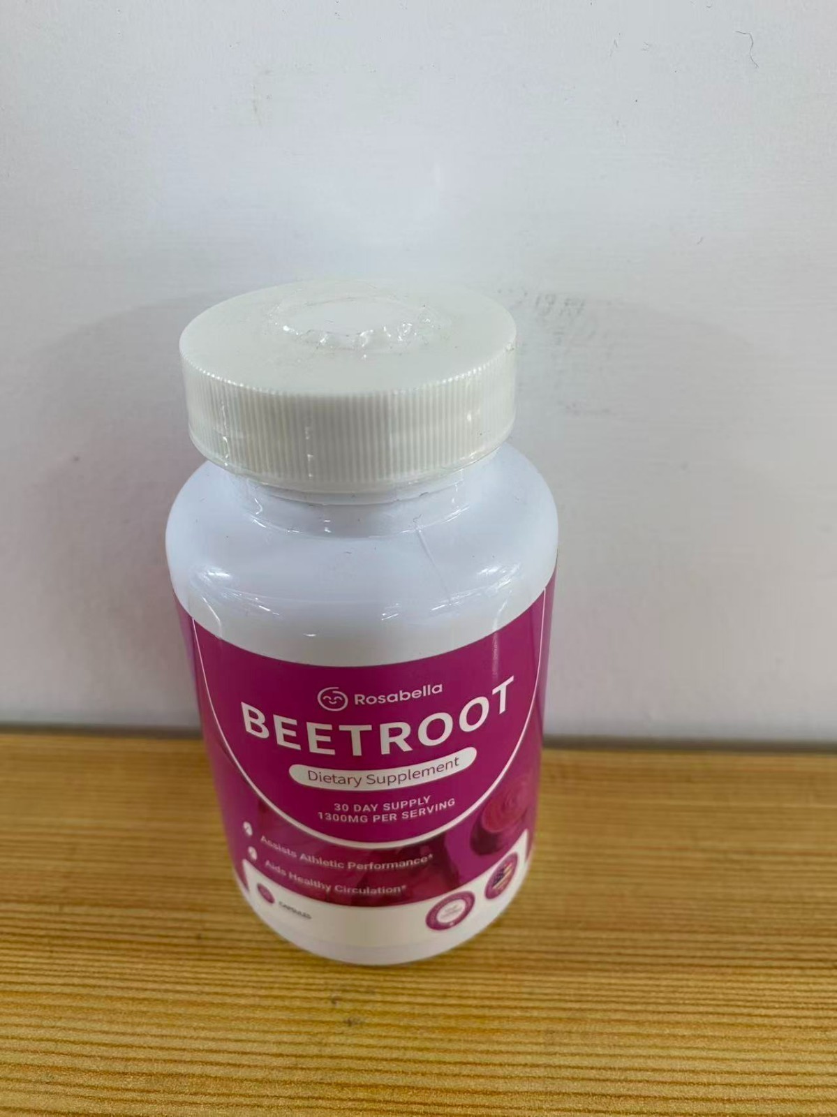 3PCS Rosabella Organic Beet Root 60 Capsules Natural Energy&Boost Blood Pressure