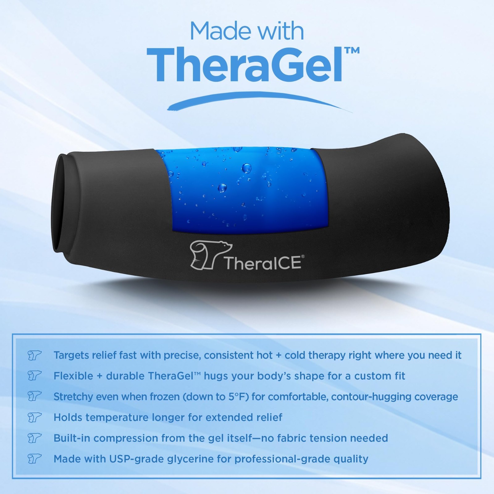 Elbow Ice Pack Compression Sleeve – Reusable Gel Cold Pack for Pain Relief, Tend