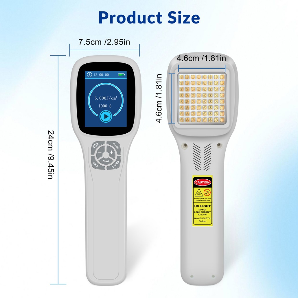 308nm UVB Blue Lamp Phototherapy Device for Skin Diseases Treatment 64 Diodes