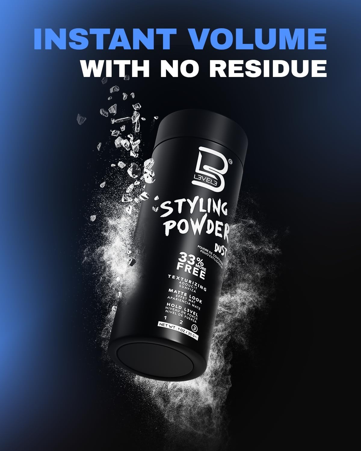 Level 3 Styling Powder – Natural Look Mens Powder – Easy to Apply with No Oil…