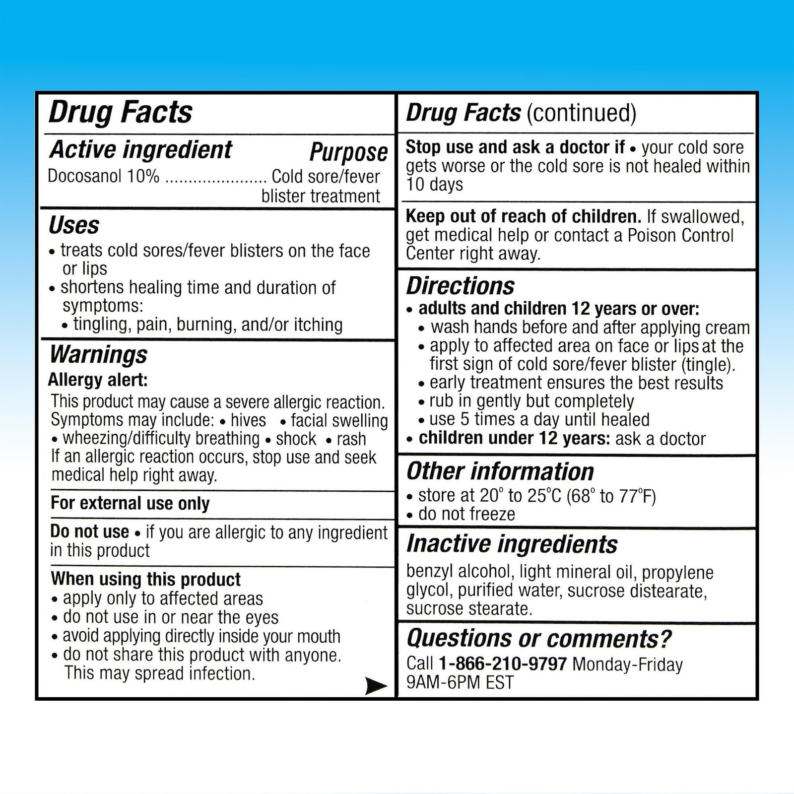 Cosette Pharmaceuticals Cosette Cold Sore/Fever Blister Treatment For Face Or