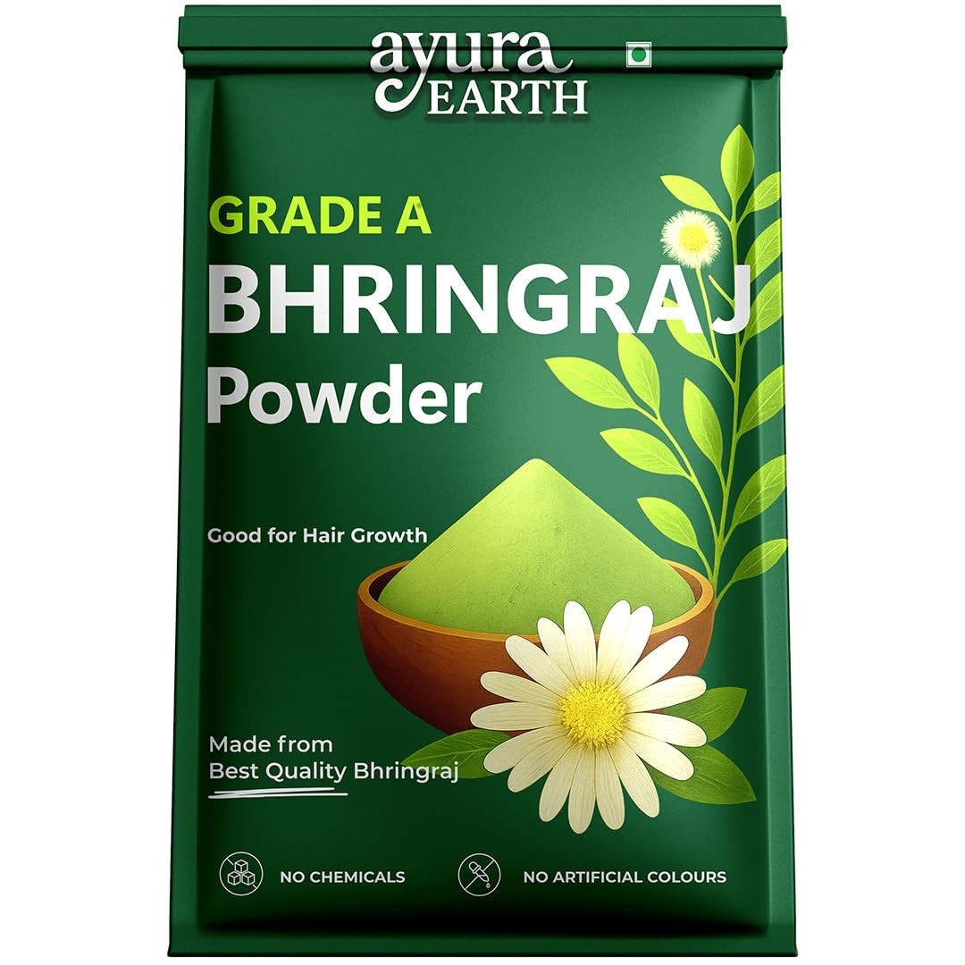 Pure Bhringraj Powder 200g Natural Hair Growth Mask Anti Dandruff Fall Control