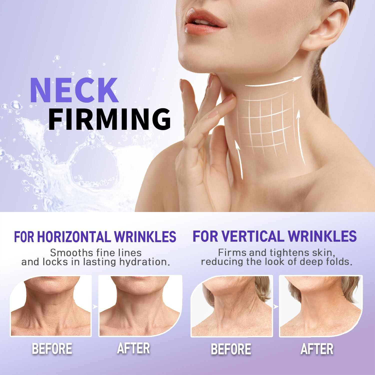 Korean Neck Firming Cream for Wrinkles & Sagging Skin – Peptide, Adenosine & Hya