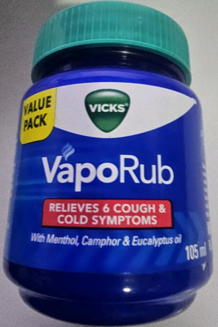 Vicks VapoRub Chest Rub Ointment, Relief from Cough, Cold, Aches, & Pains (100g)