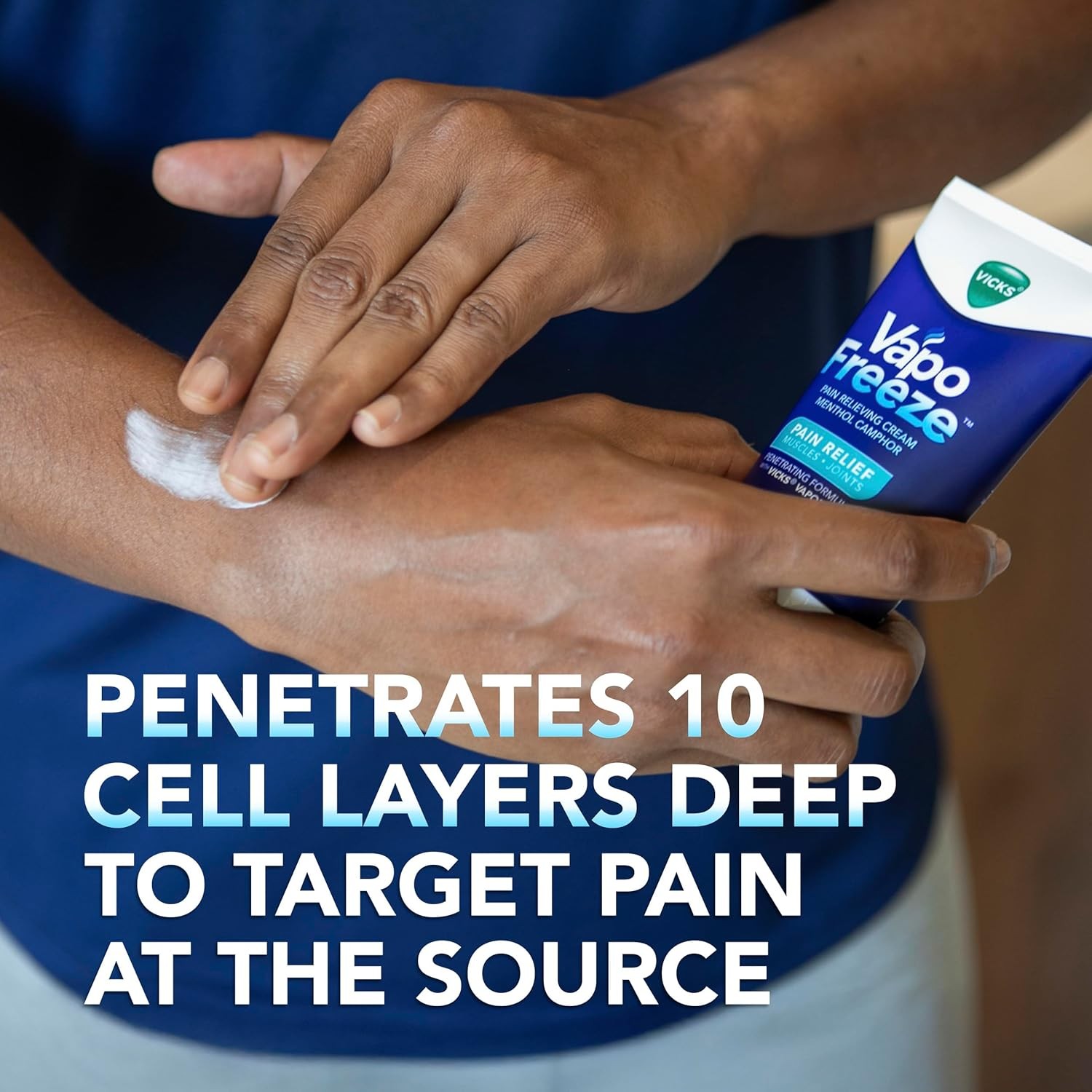 Vicks VapoFreeze Topical Pain Cream 3.0oz, Maximum Strength Menthol+ for Muscle