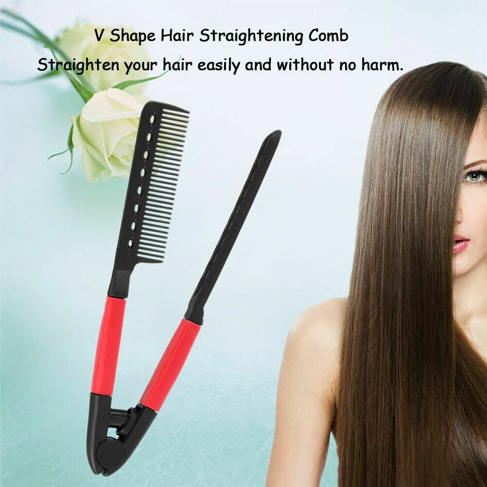 Hair Straightener Spring Grip Straightening Comb Flat Iron Help Hair Dryer Brush