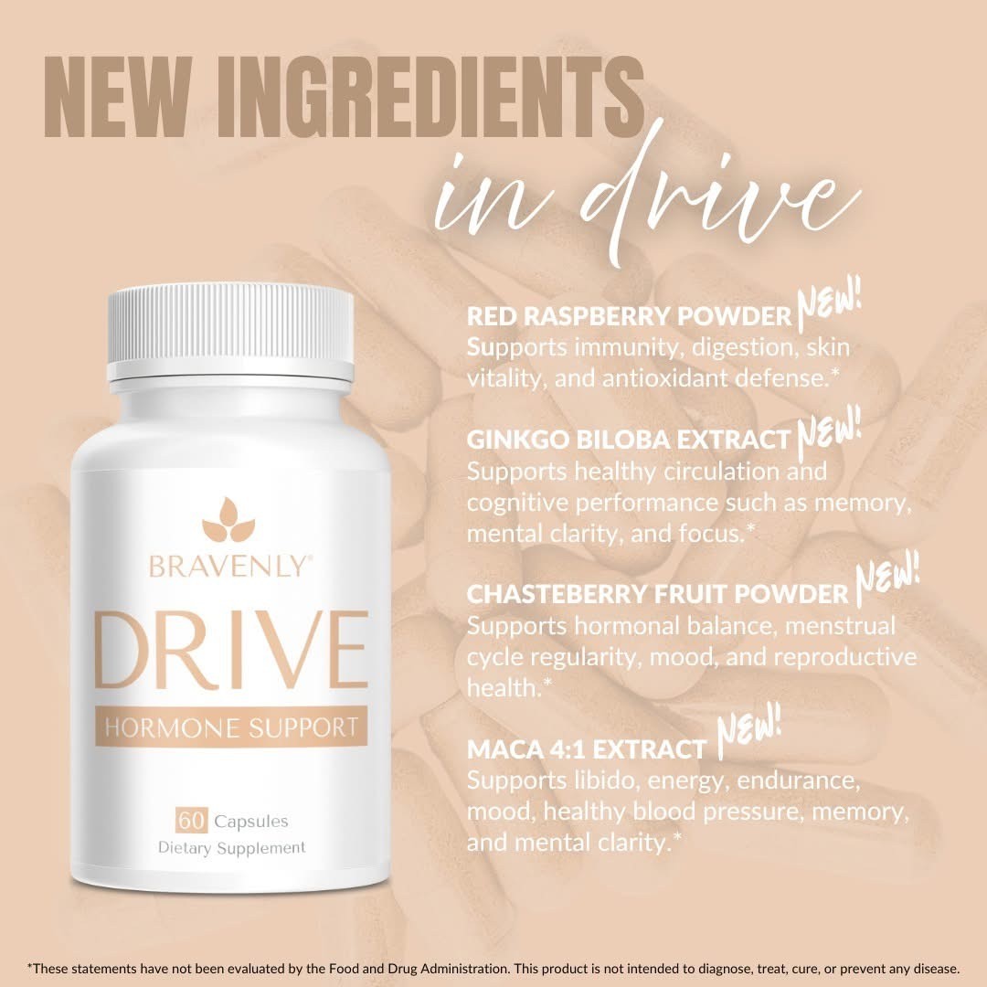Bravenly Drive, Advanced Hormonal, Support, 60 Capsules, *BONUS GOLD SAMPLES*