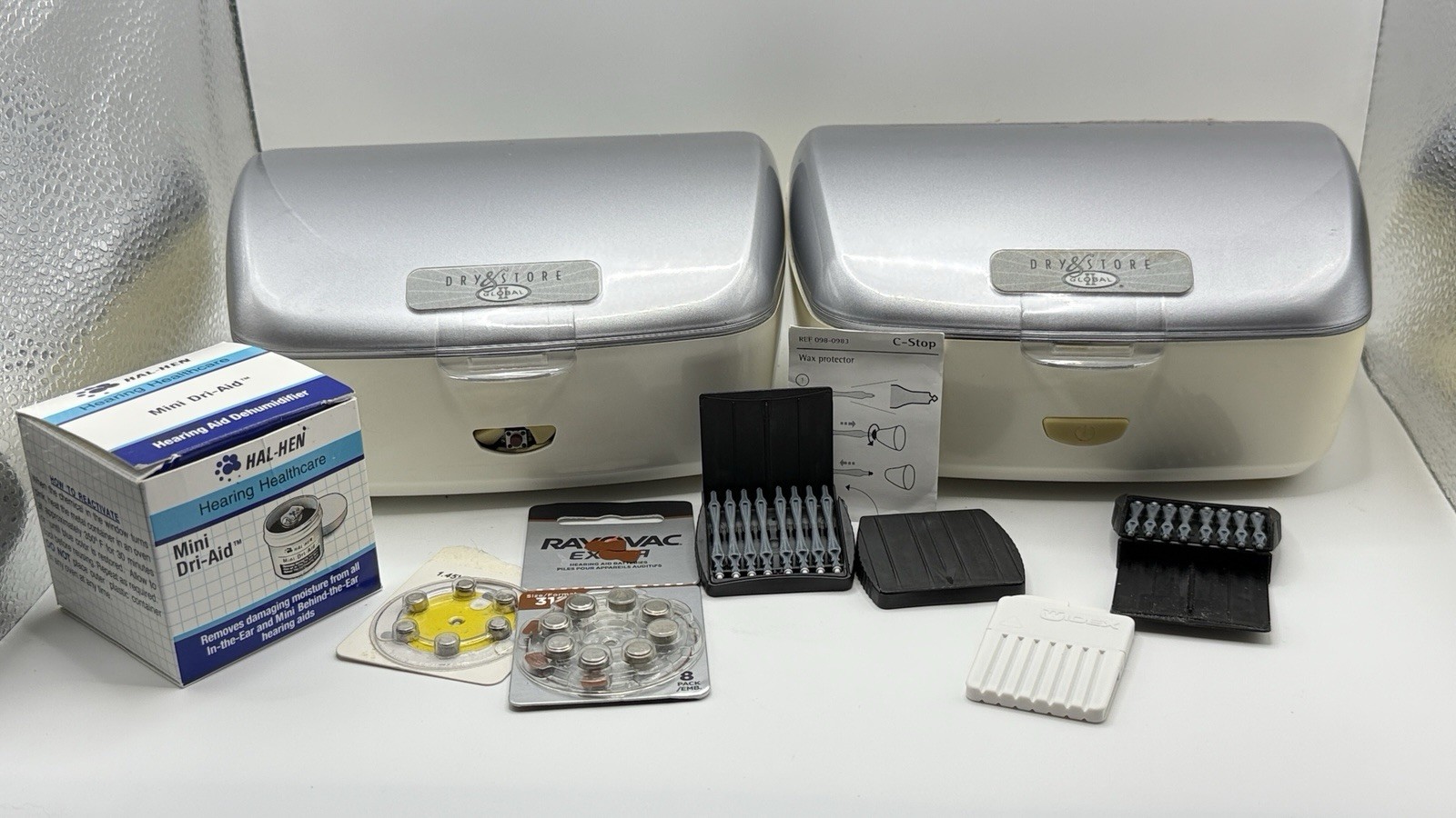 Dry & Store Global II Hearing Aid Dehumidifier Lot (2) UV-C Dryer Parts Repair