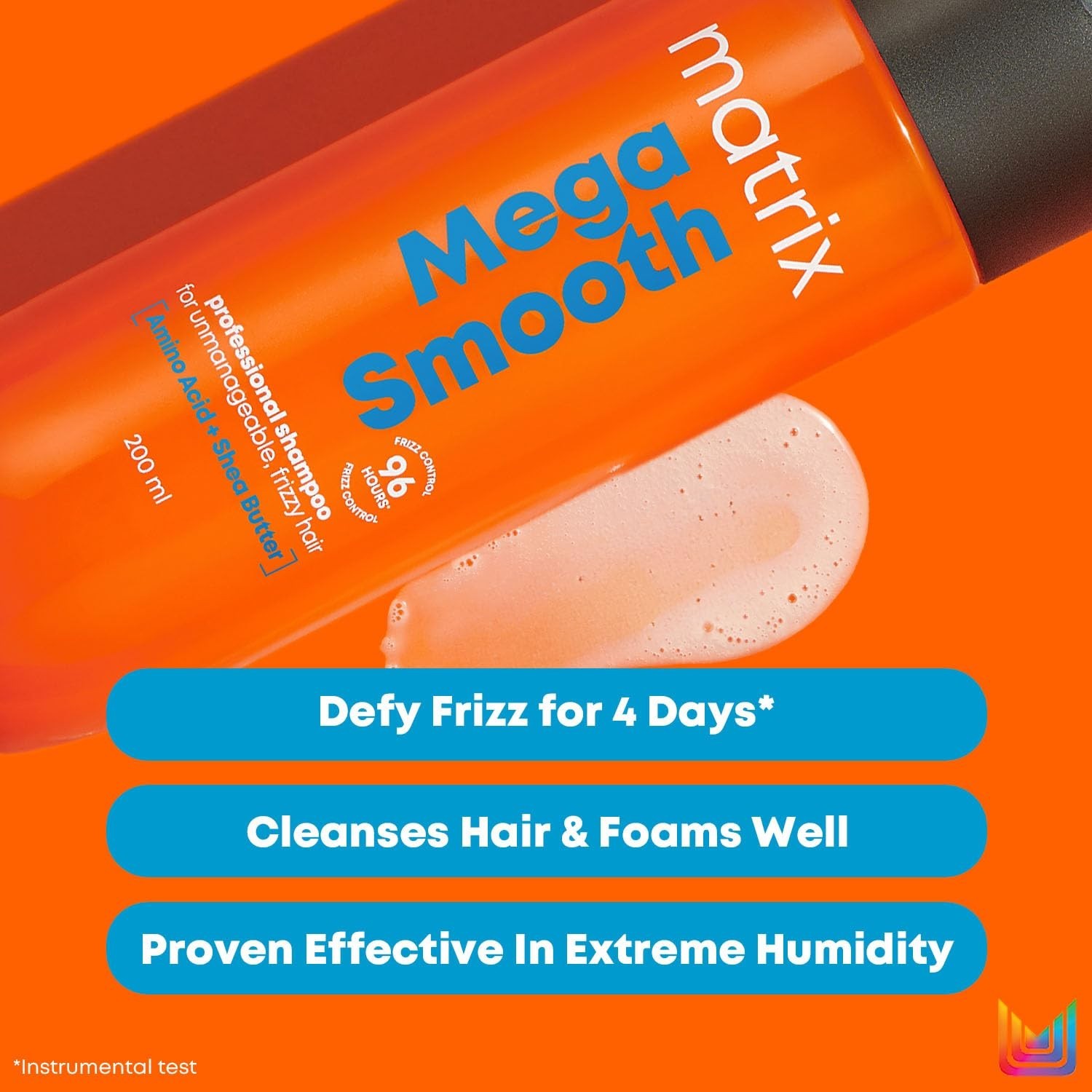Matrix Mega Smooth Professional Shampoo with Shea Butter & Amino Acids 200ml