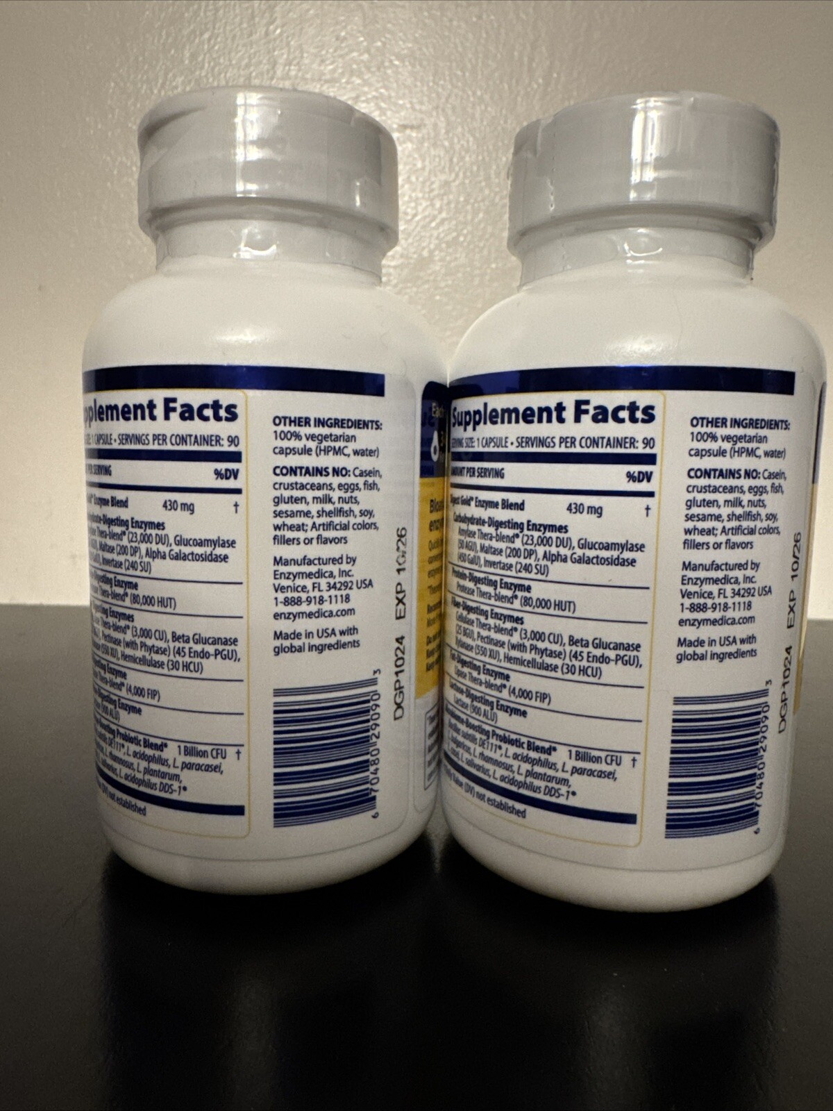 Enzymedica Digest Gold +Probiotics Digestive Support 180 Capsules