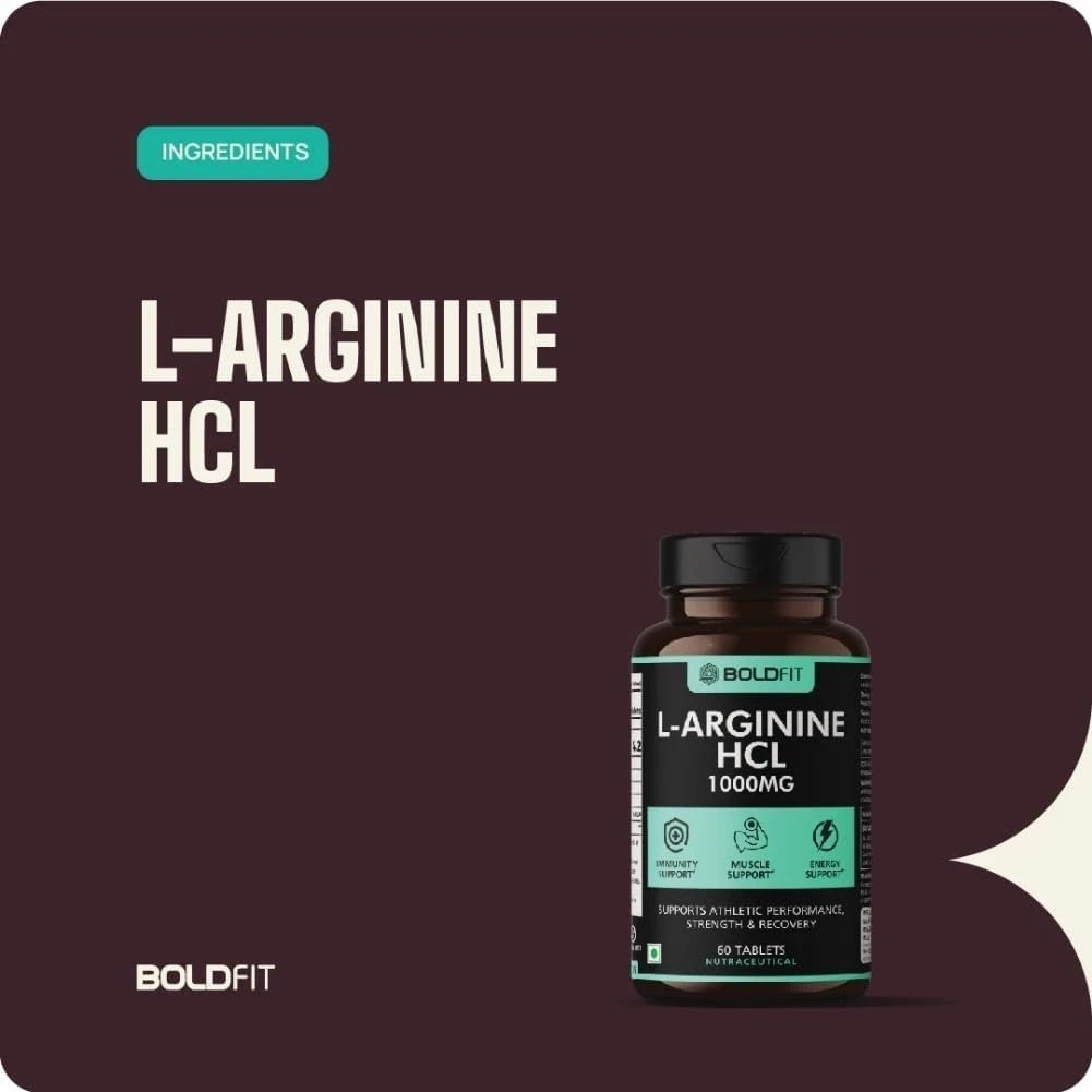 Boldfit L-Arginine Supplement 1000mg – 60 Tablets Each