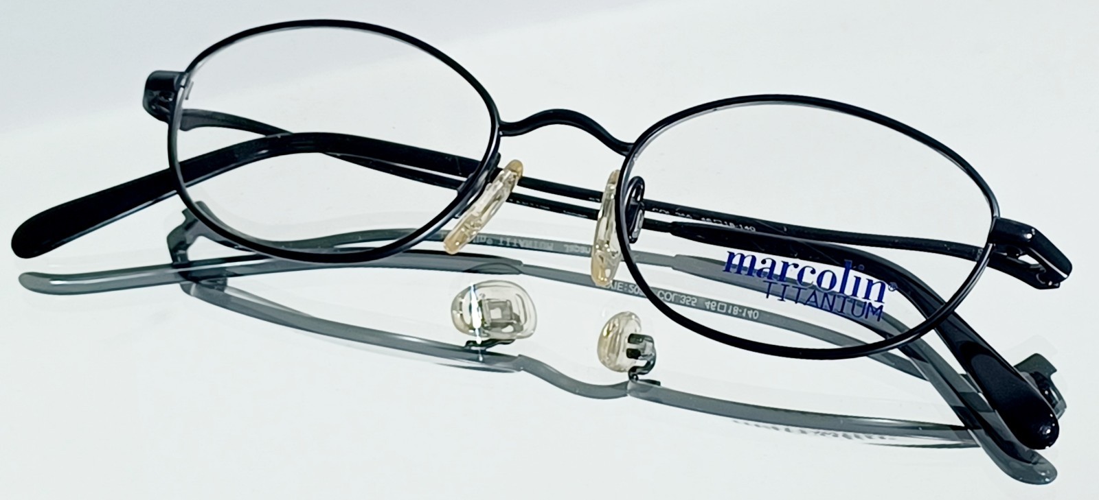 Originale MARCOLIN 2033 355 Eyeglasses DARK RUTHENIUM New TITANIUM 46-18 Japan