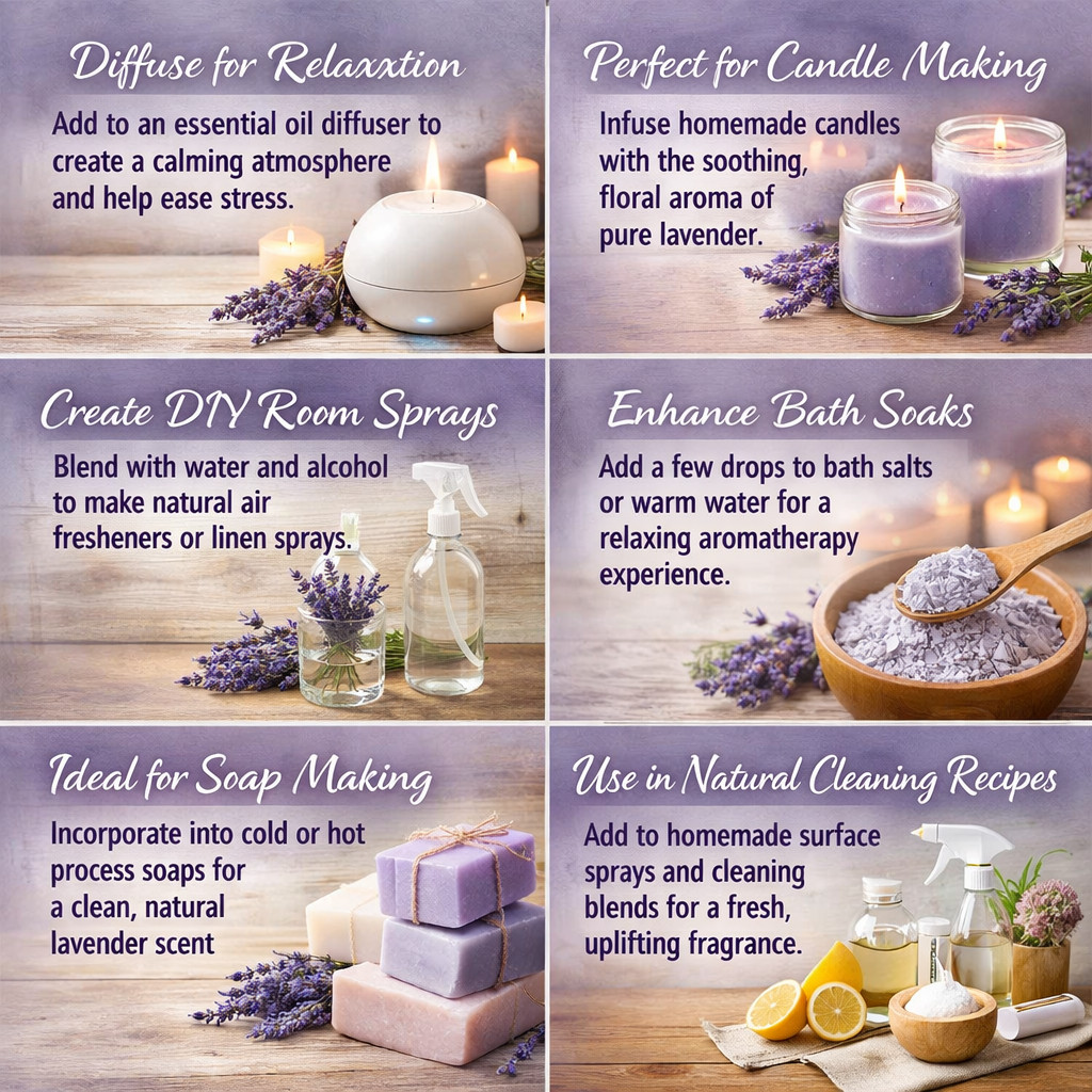 4 fl oz GreenHealth Lavender Essential Oil w/ 3 Free Droppers