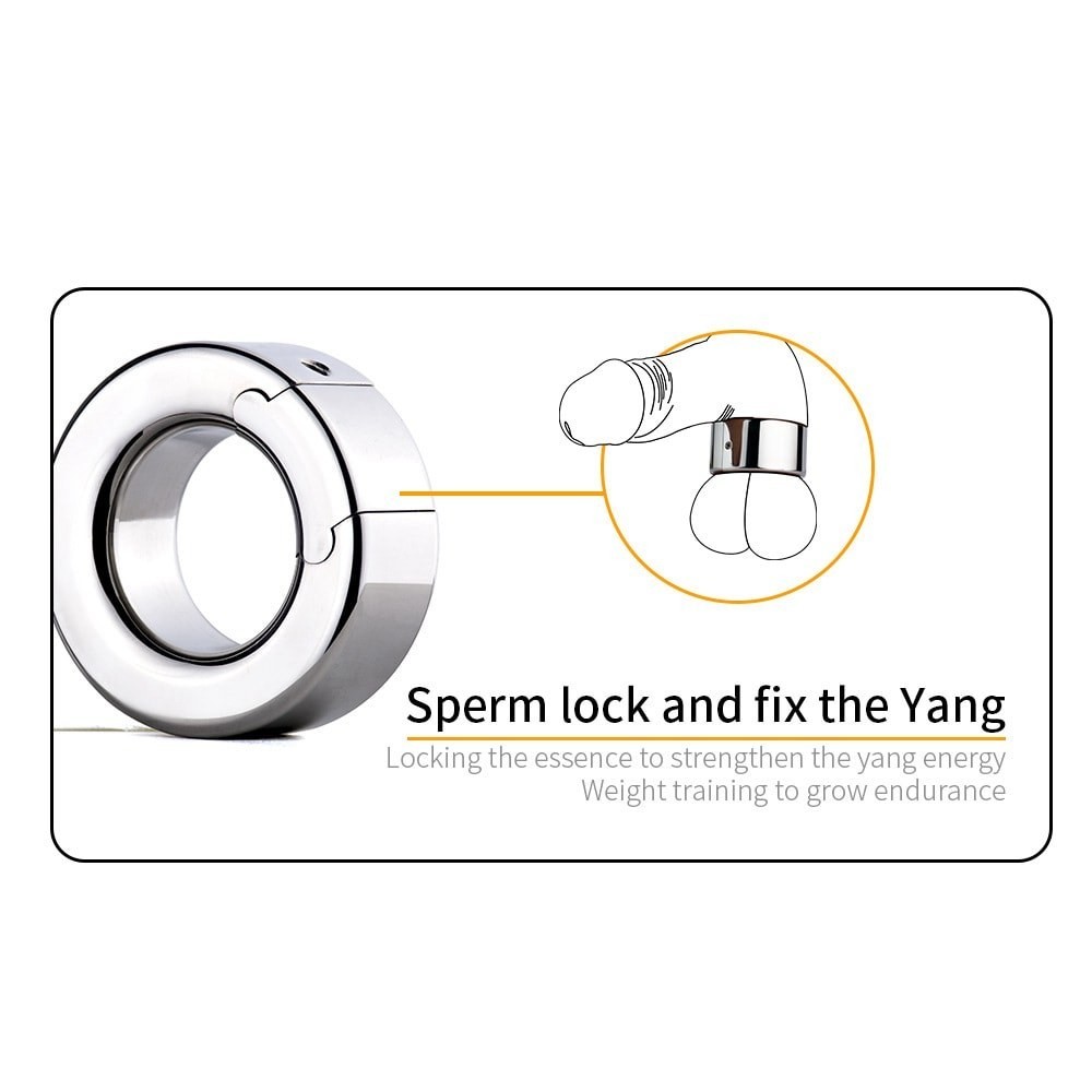 Stainless Steel Penis Ball Stretcher Scrotum Ring Pendant Weight for Male Delay