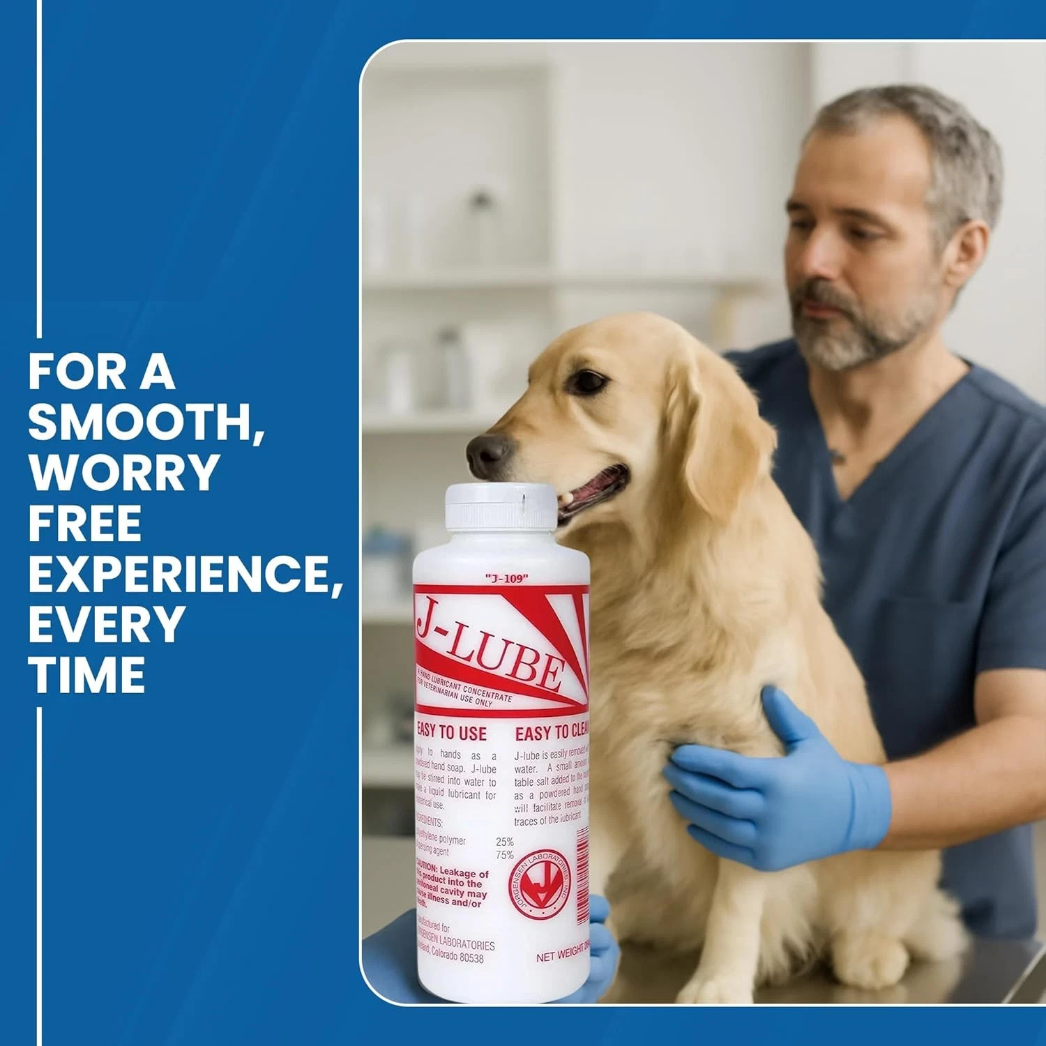 JorVet J-Lube Veterinary Obstetrical Lubricant Powder – Easy-Mix, 10oz (Makes 6-
