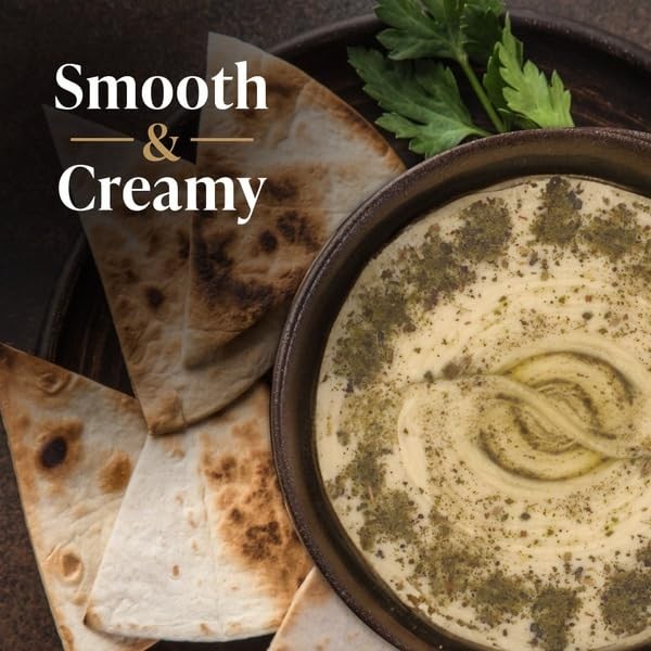Mediterranean Herb Hummus, Creamy Chickpea Dip, 10 oz, with Garlic, Olive Oil &