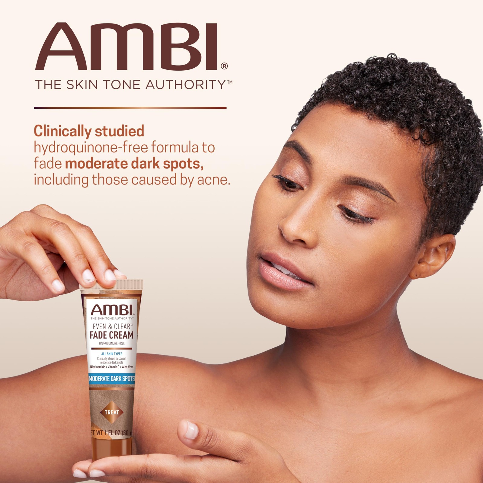Ambi Even & Clear Fade Cream, 1 Ounce (Pack of 1), No Color
