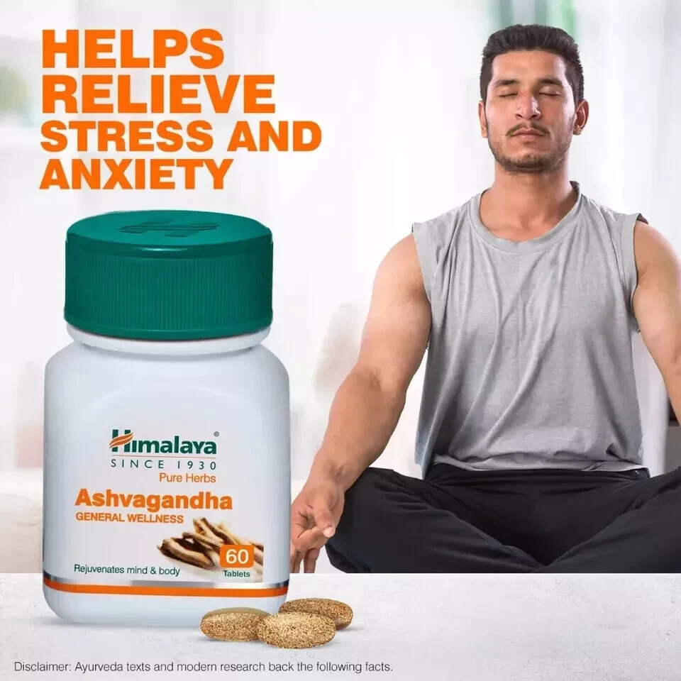 🌿 Himalaya Ashvagandha | Pack of 15 | 60 Tablets Each |Expiry 02/2027