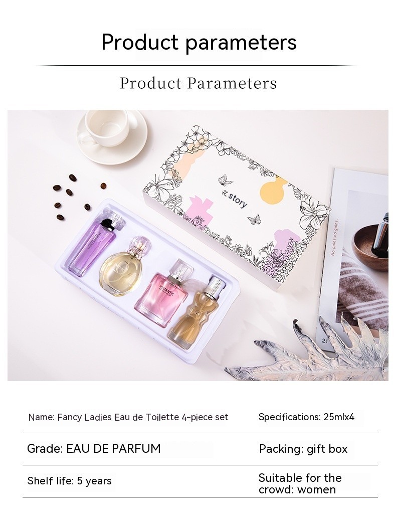 Women Perfume Gift Set 4PCS Long Lasting Luxury Fragrance Eau De Parfum Collect