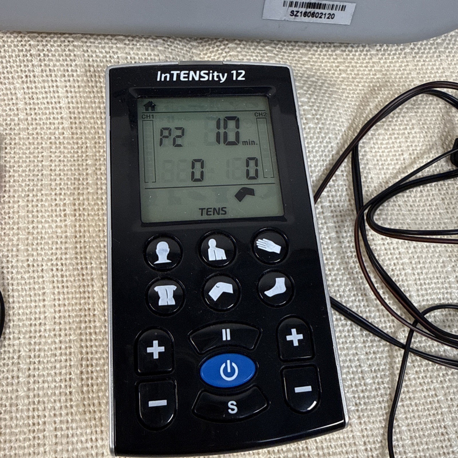 InTENSity 12 Digital TENS Unit Rechargeable Battery 12 PreSet Pain Relief Case