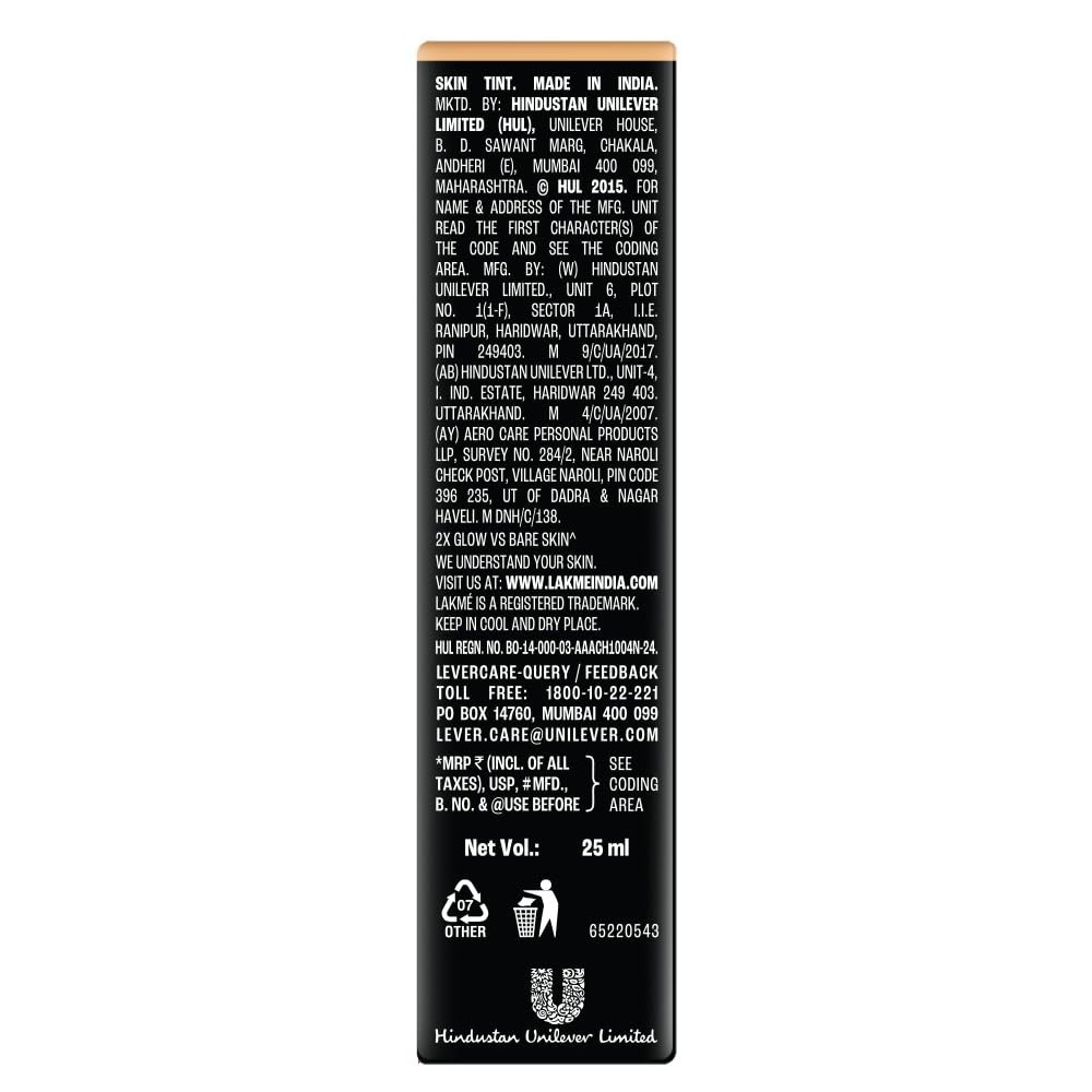 LAKME Be-Jewel Luminous Skin Tint, 25ml, for Radiant, for Women-Neutral Honey