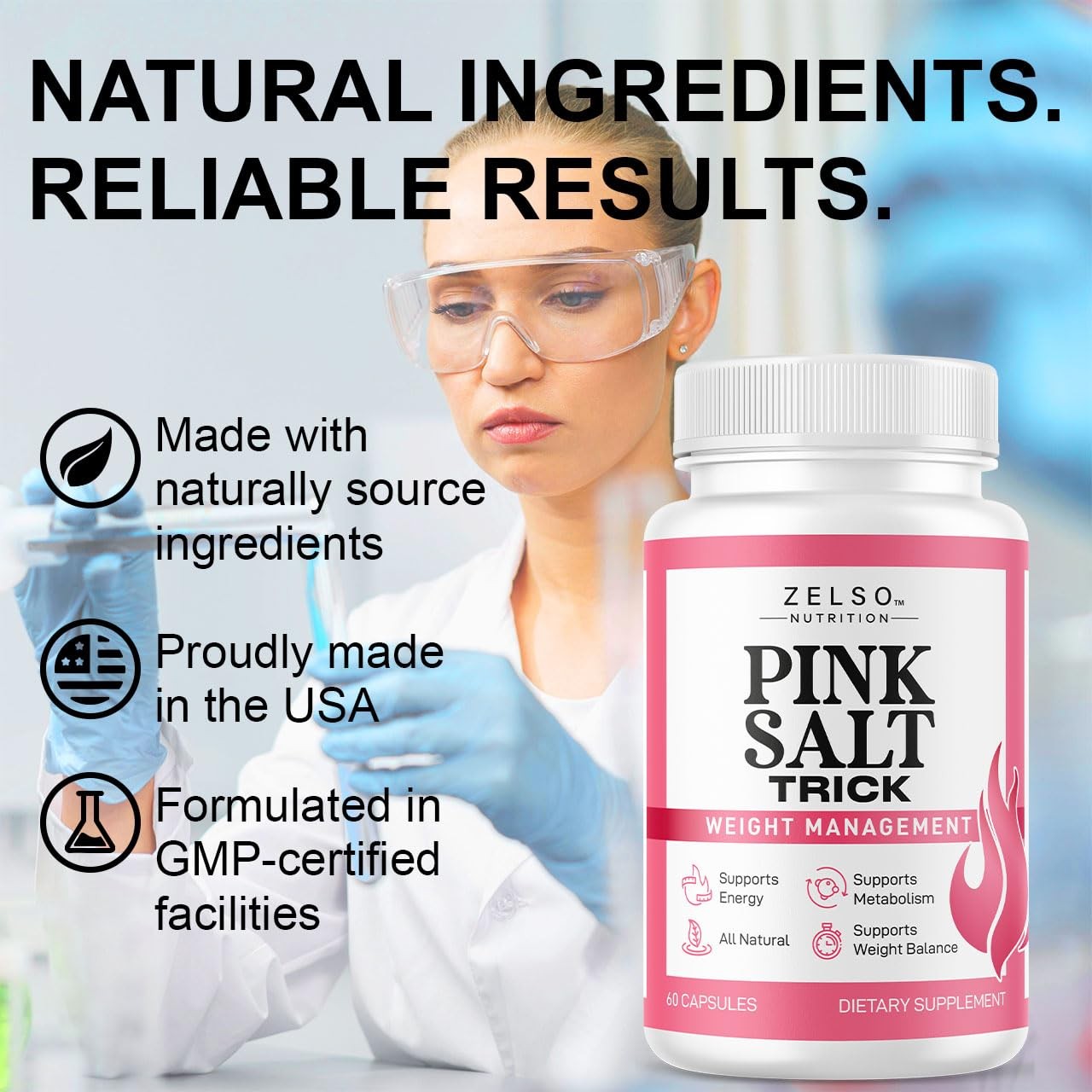 (3 Pack) Pink Salt Trick Capsules – Original PinkSalt 60 Count (Pack of 3)