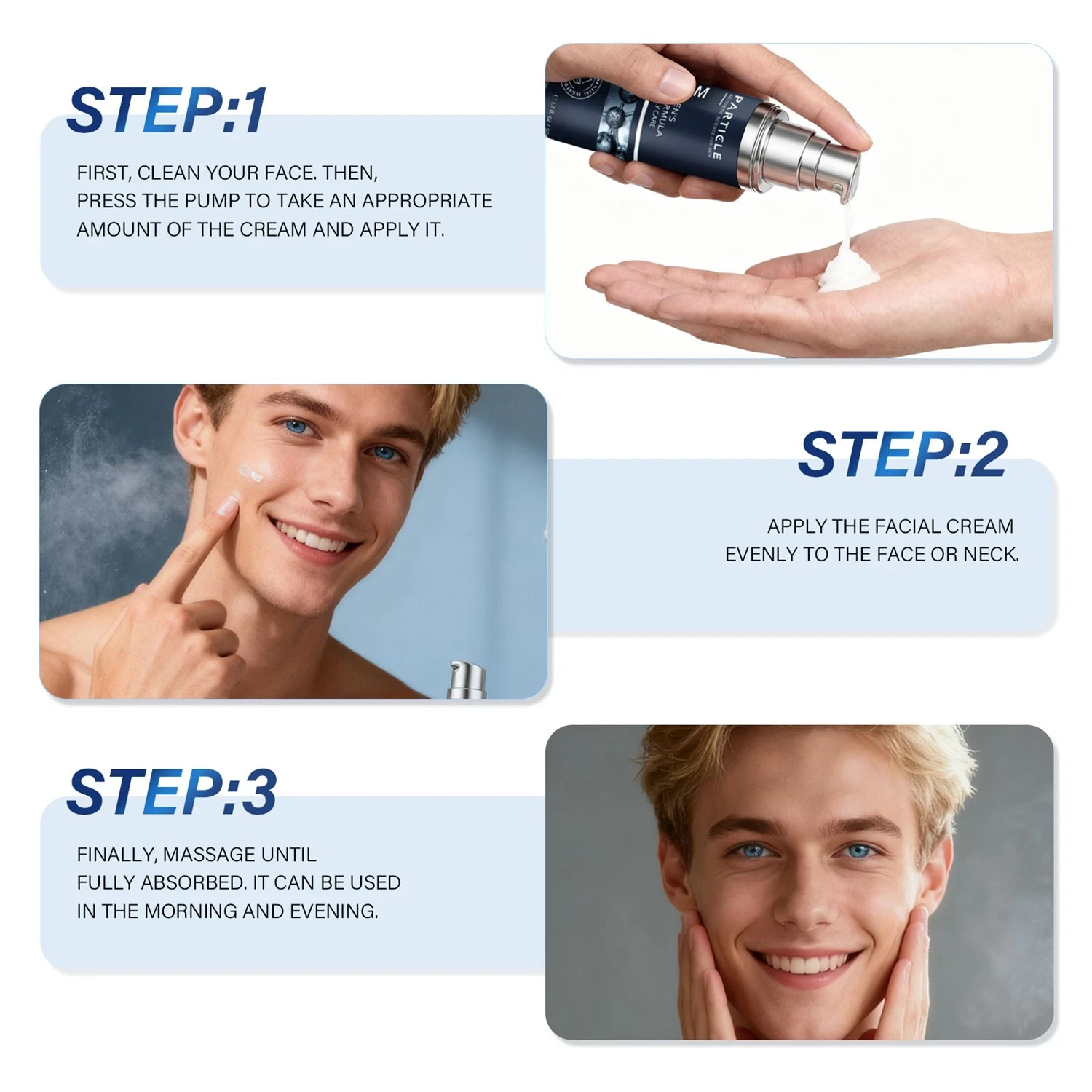 Particle Face Cream For Men 6 In 1 Anti Aging Cream Fights Eye Bags Dark Spots