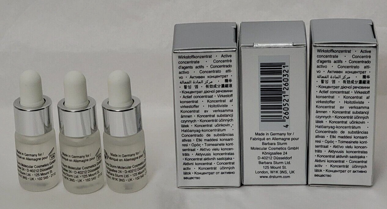 3 packs Dr Barbara STURM Molecular Cosmetic Super Anti-Aging Serum 3ml/0.1 fl oz