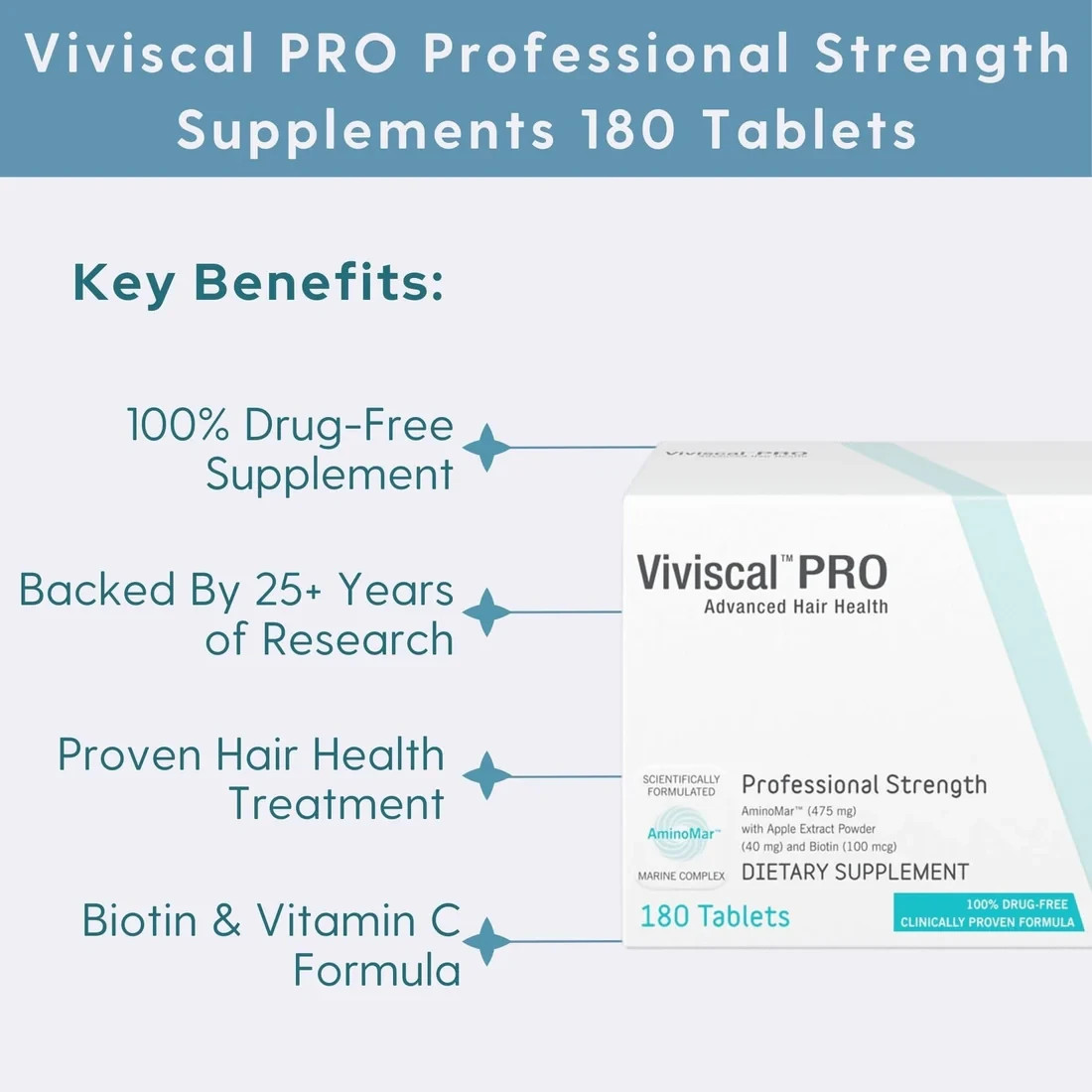 VIVISCAL PRO – Professional Hair Growth Tablets 180 Exp. 12/2027