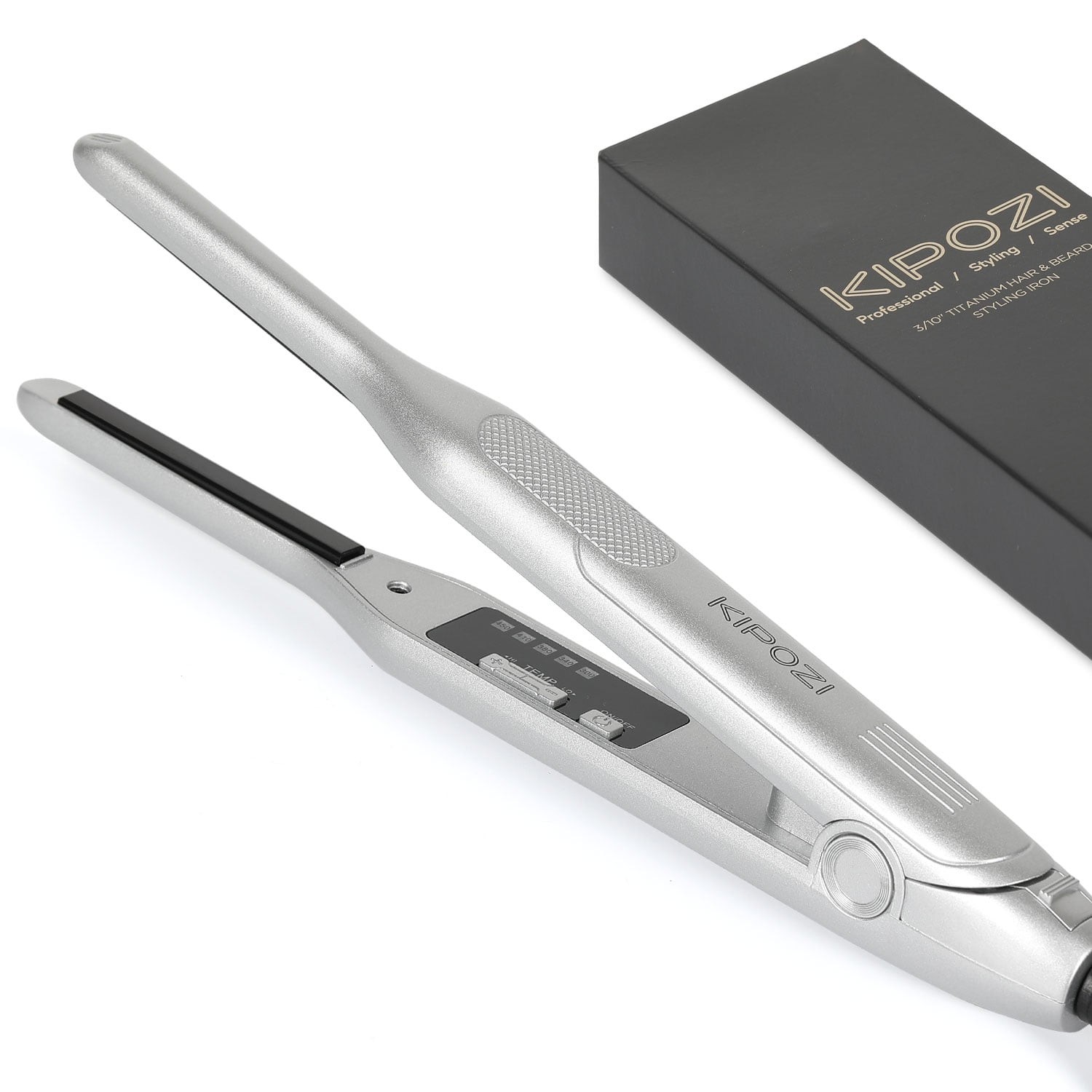 KIPOZI 0.3″ Mini Small Pencil Flat Iron Curling Straightener for Pixie Cut Bangs