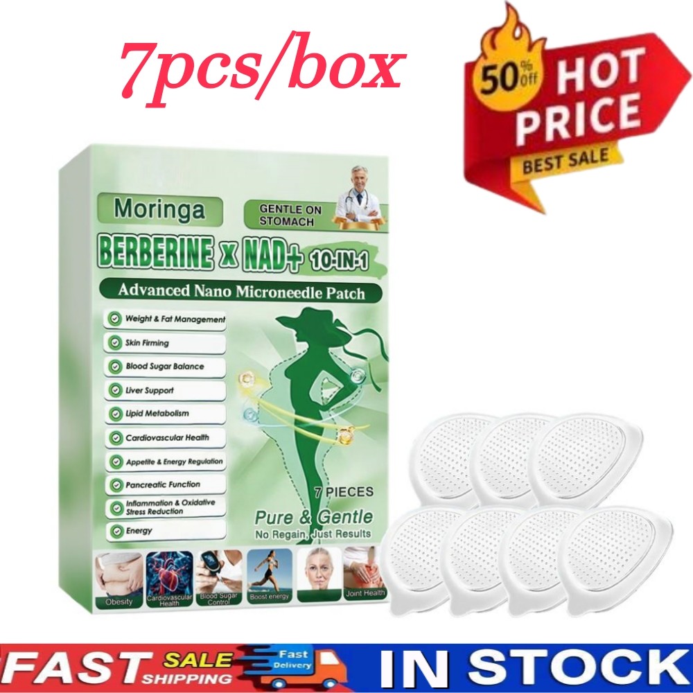 6 Box Moringa Berberine 10-in-1 Advanced Nano Microneedle Patches 7Pcs/Box US