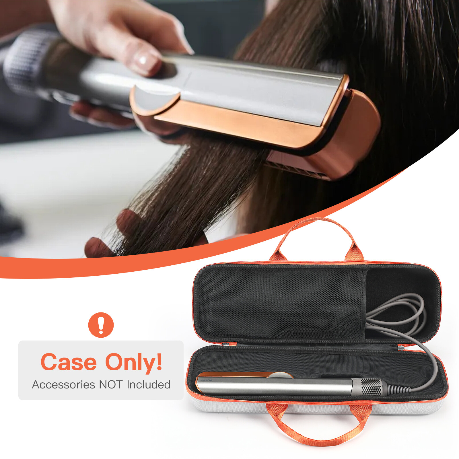 Travel Portable Case Box For Dyson Airstrait HT01 Hair Straightener Storage Bag
