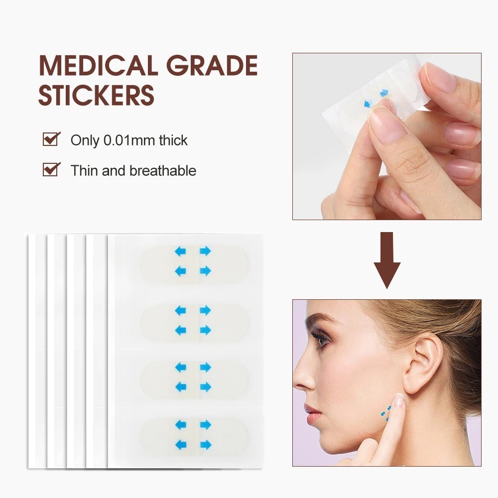 80Pcs Anti Wrinkle Patches Instant Face Neck Eye Lift Face Lift V Tapes Tape