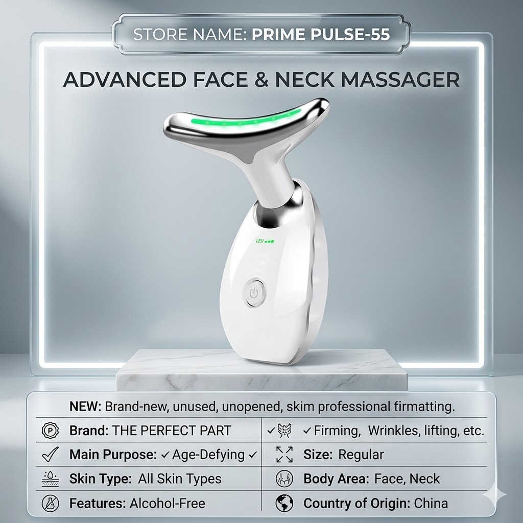 Neck Face Lifting Massager Skin Tighten Device LED Anti Wrinkle Double Chin US