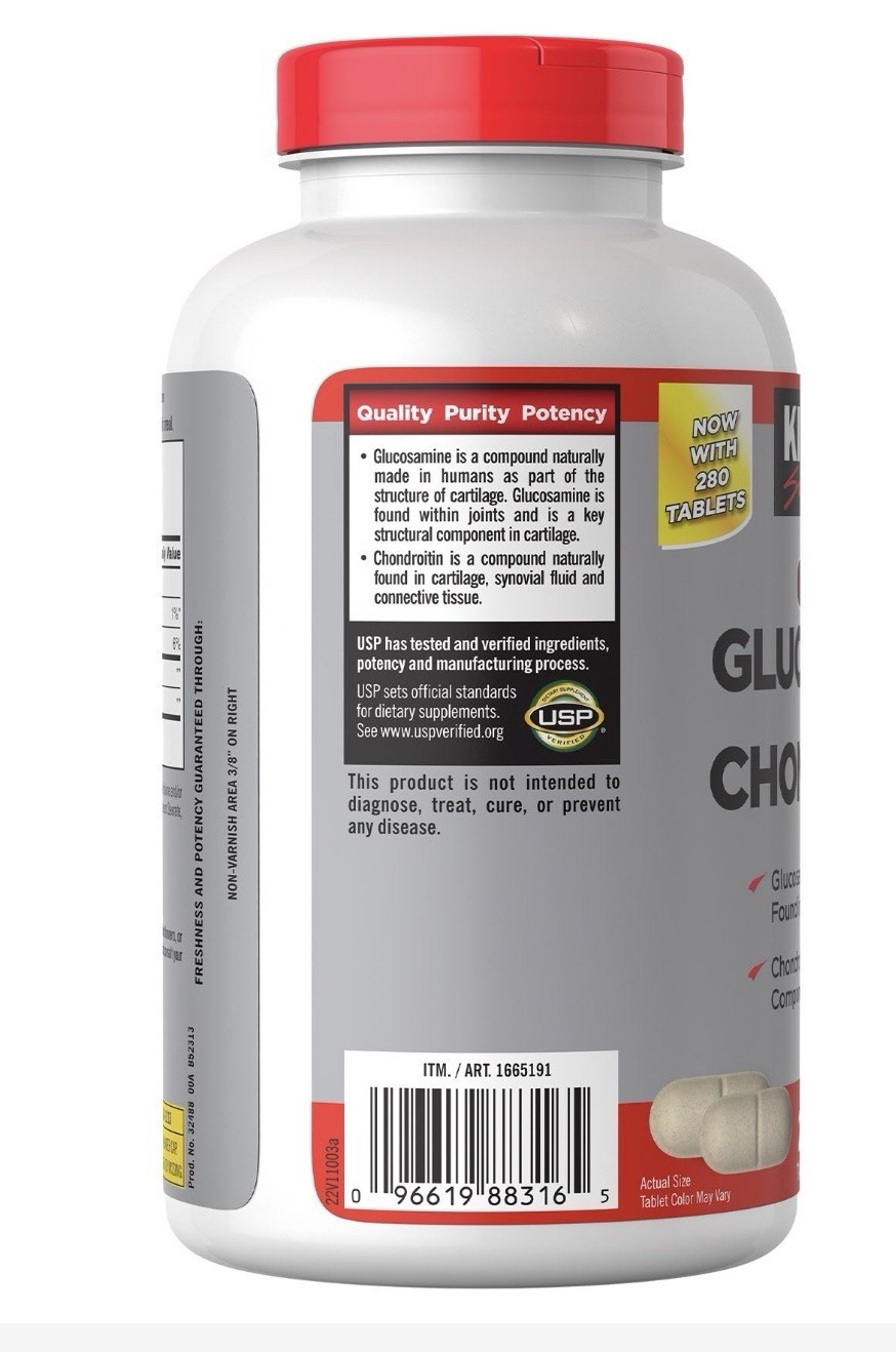 Kirkland Signature Glucosamine & Chondroitin, 280 Tablets