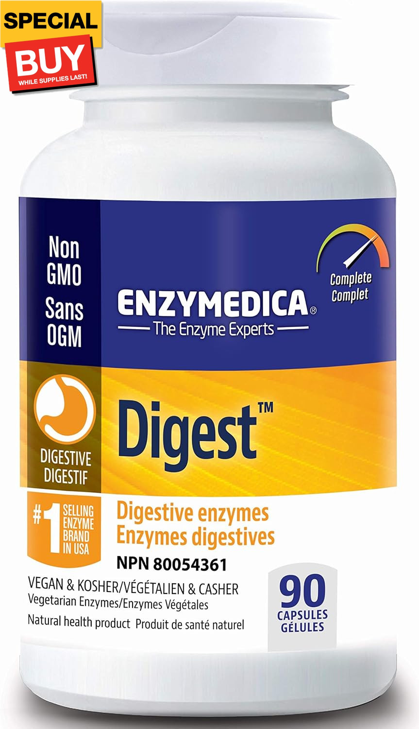 Digest, Full-Range, Everyday Digestive Enzymes, Offers Fast-Acting Gas & Bloatin